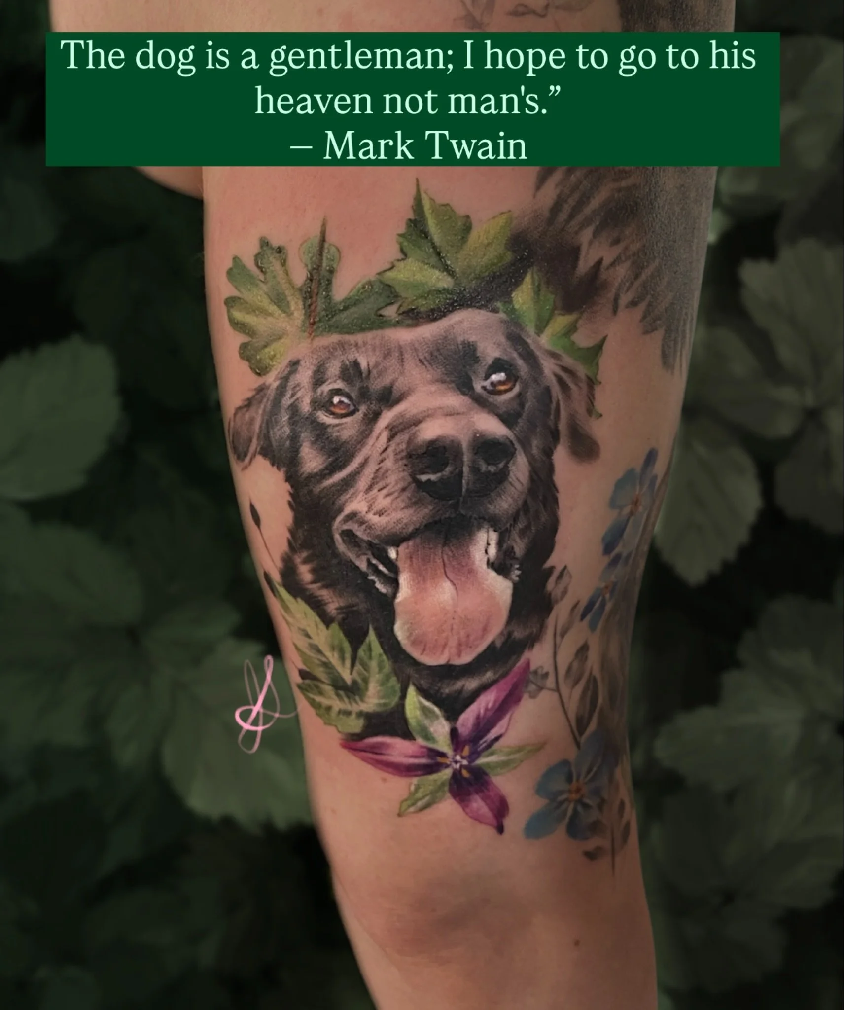 This piece is a memorial for a beloved friend who brought endless love and light into his family&rsquo;s life 🖤🐾 His joyful spirit shines through that big, happy grin &mdash; the kind of smile that could brighten any day.

We surrounded him with lu