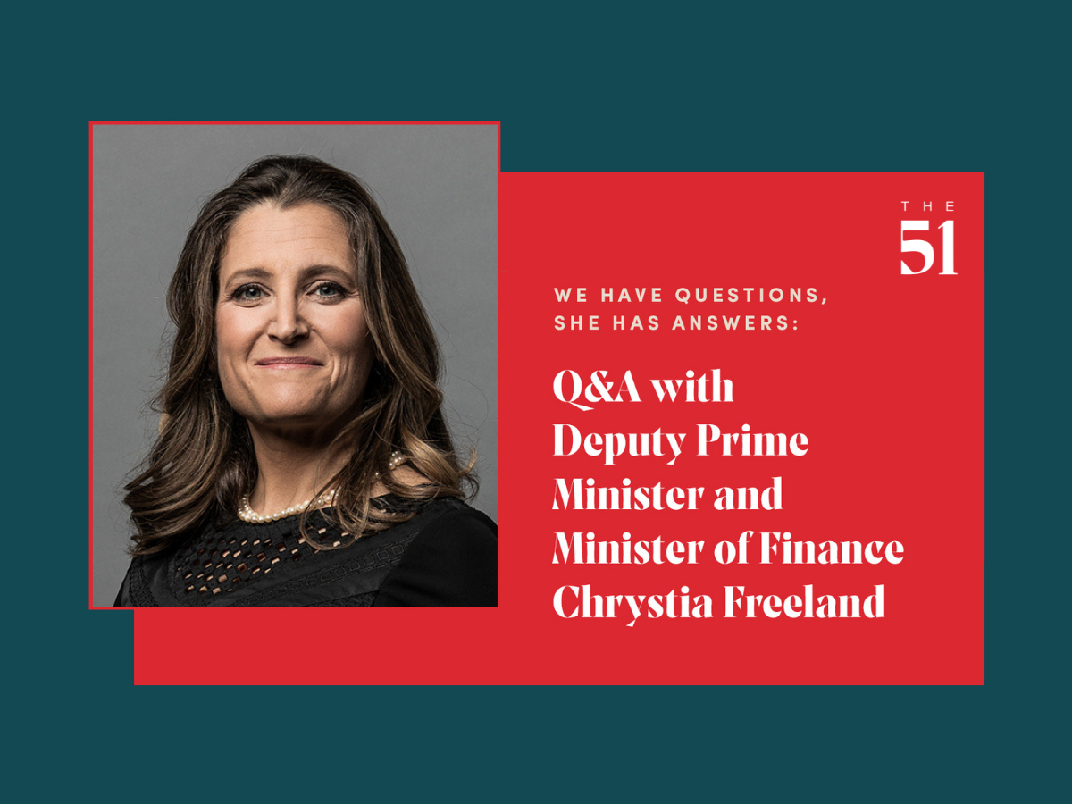VIDEO: Q&amp;A with Deputy Prime Minister and Minister of Finance Chrystia Freeland