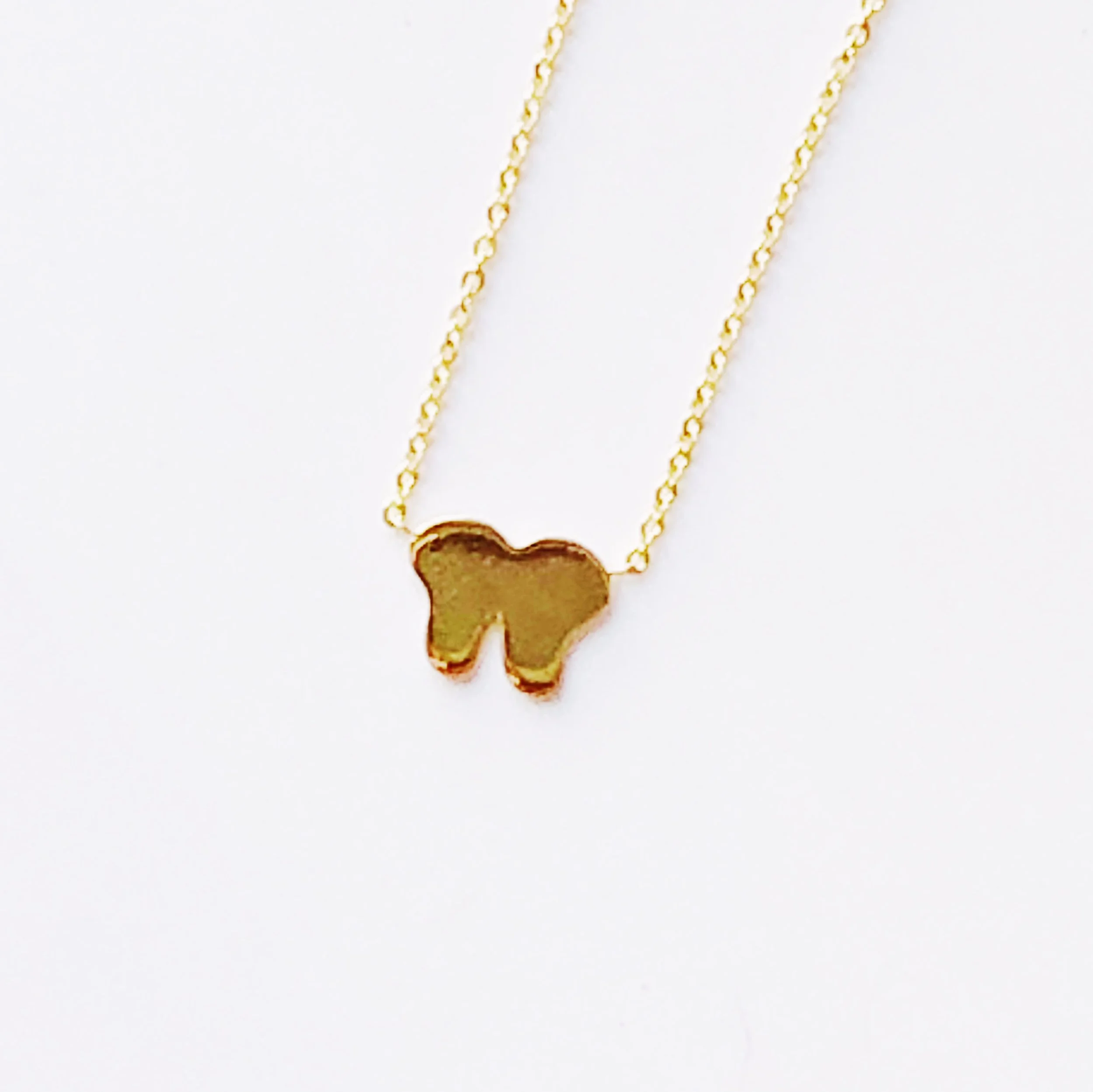 Flat Gold Tooth Necklace