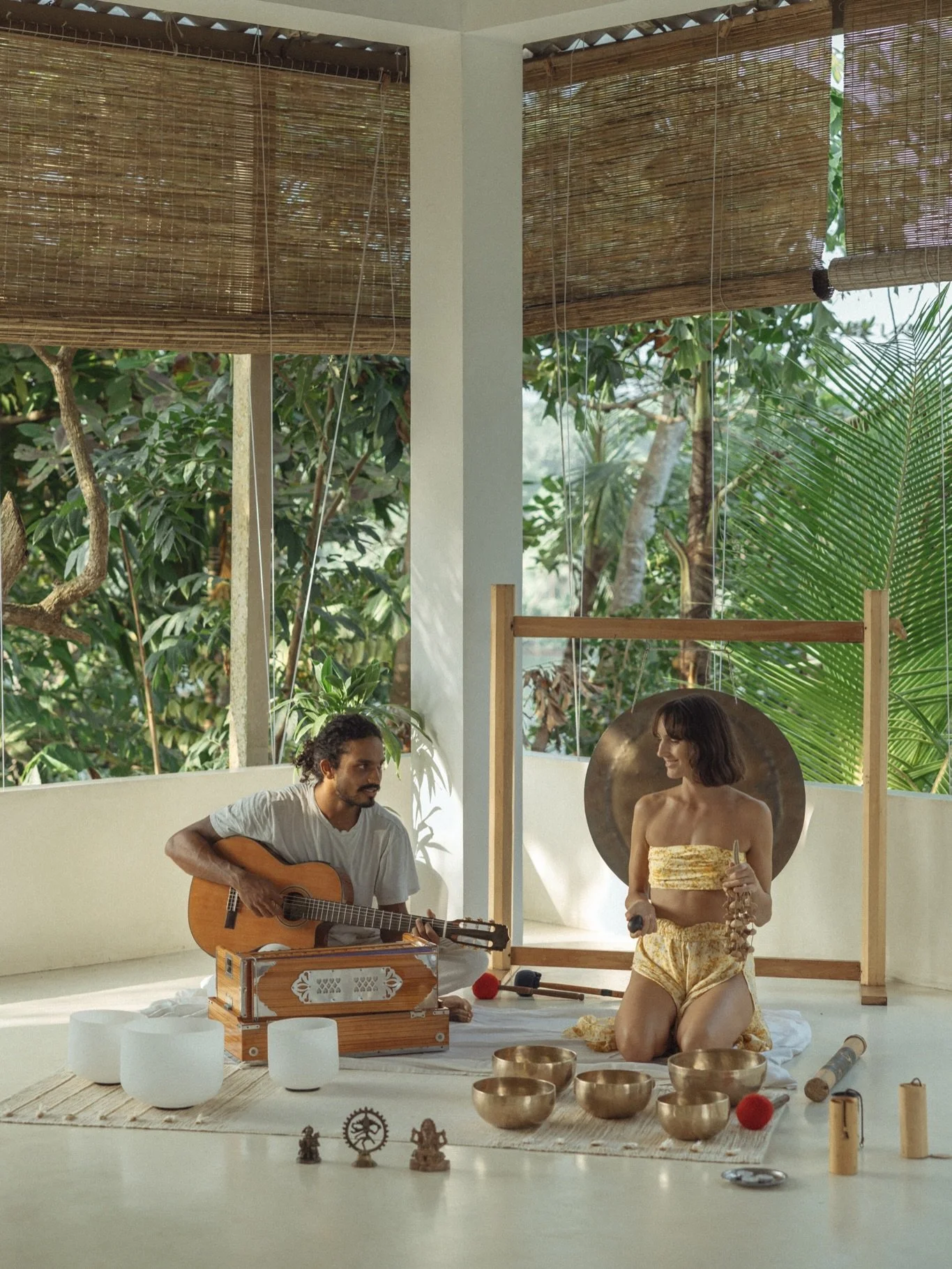 Bhakti Yoga during the 200 YTT @nidhyanayoga 

We began with mantra chanting &mdash; voices weaving together, breath becoming prayer. Repetition softening the mind, devotion opening the heart. Then sound healing &mdash; vibrations washing through the