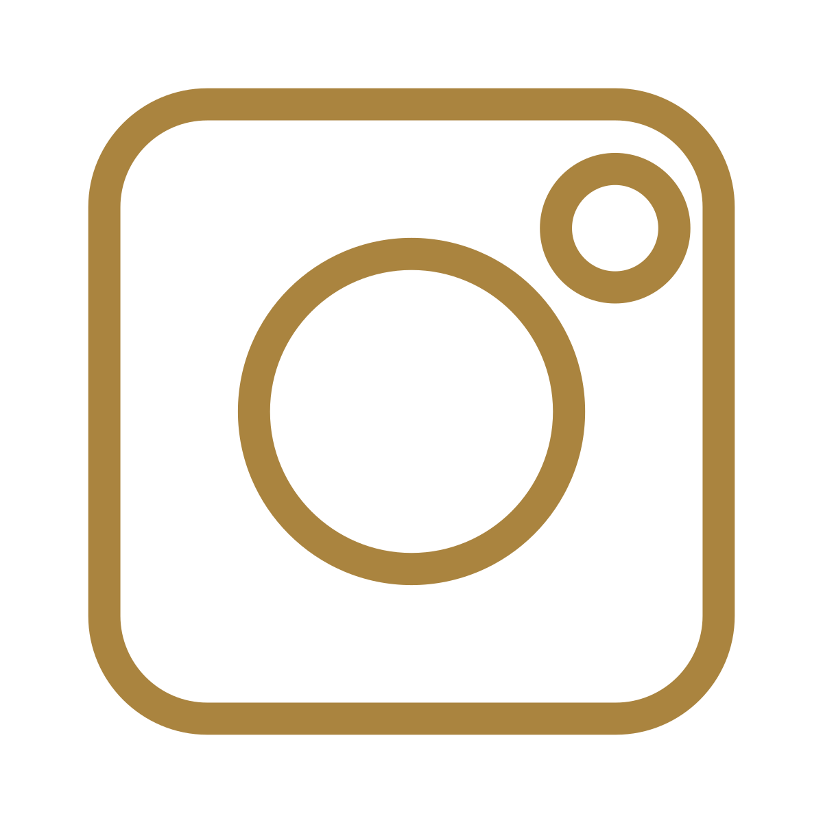 Instagram logo in gold color.