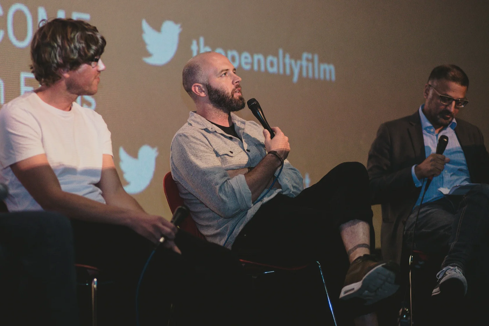 Will Francome documentary director at a Q and A for his documentary The Penalty which is on Netflix