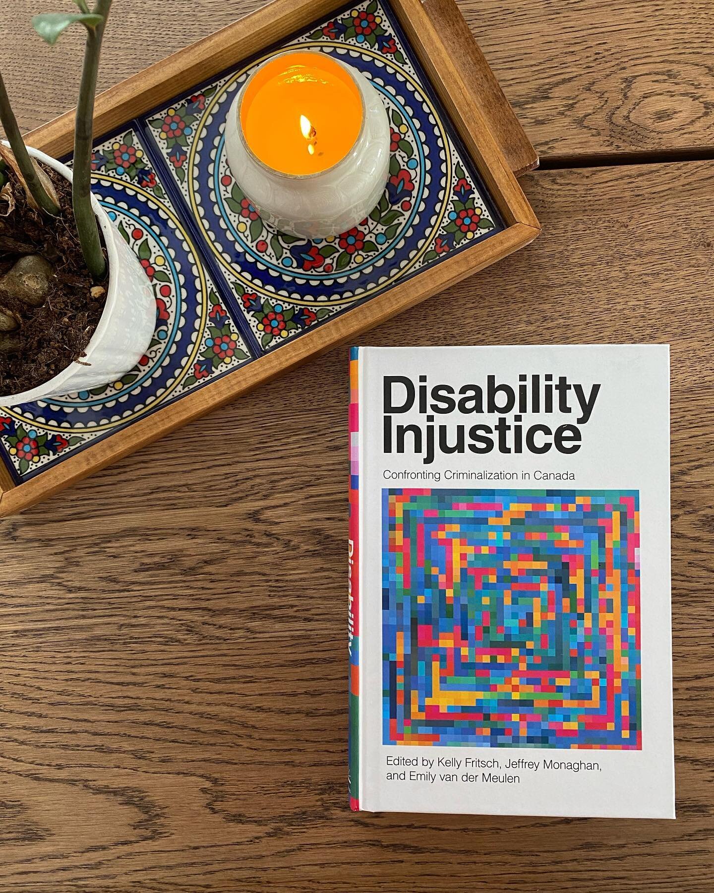 Very much looking forward to reading Disability Injustice: Confronting Criminalization in Canada! 

[ID: Disability Injustice: Confronting Criminalization in Canada, Edited by Kelly Fritsch, Jeffrey Monaghan, and Emily van der Meulen, is a white book