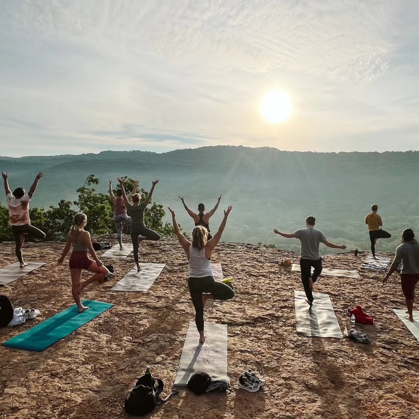 HIKE &amp; YOGA SUNRISE SERIES IS BACK! 🌄 

Rise &amp; shine and join Ashleigh &amp; Amanda for our outdoor yoga series! 

Our Hike + Yoga Sunrise Series offers a chance to take in nature, connect with community, practice outdoor yoga, and witness t