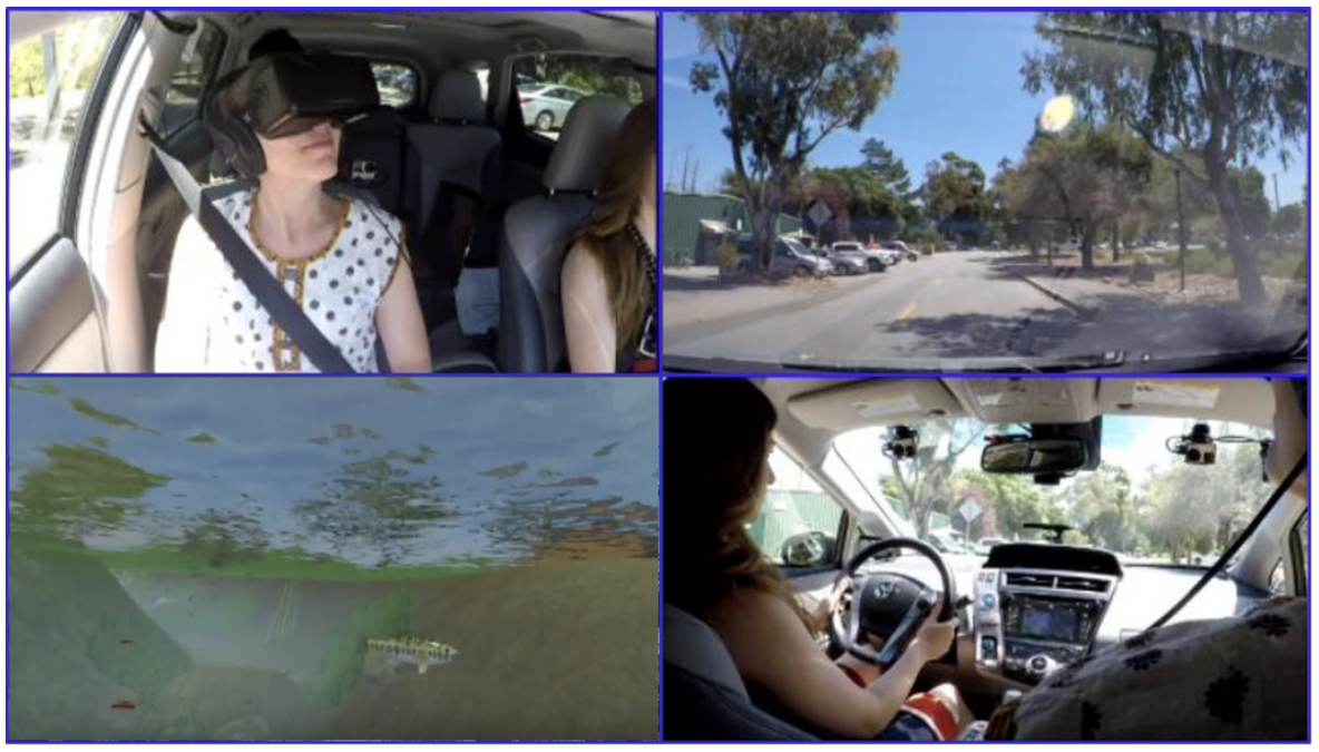 Driving with the Fishes: Towards Calming and Mindful Virtual Reality Experiences for the Car