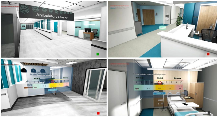 Evaluating Wayfinding Designs in Healthcare Settings through EEG Data and Virtual Response Testing