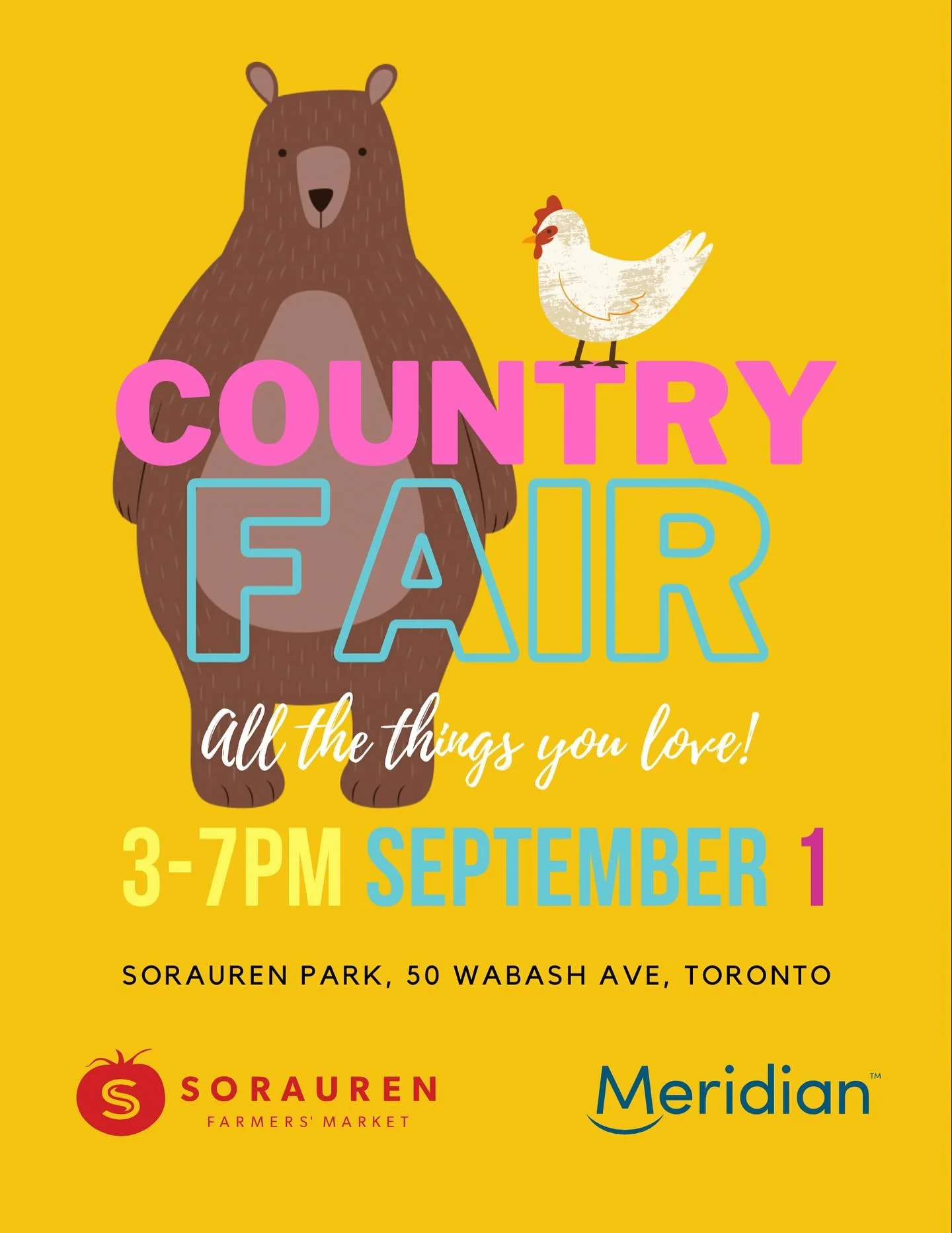 🌾Celebrate the end of summer at our 🤠Country Fair🤠 on September 1st from 3-7pm sponsored by @meridiancreditunion ! If you make an award winning 🍰cake / 🥖 loaf, 🥒 pickle, 🫙spread, or 🍪cookie, sign up for our Best in Fair contest at the link in