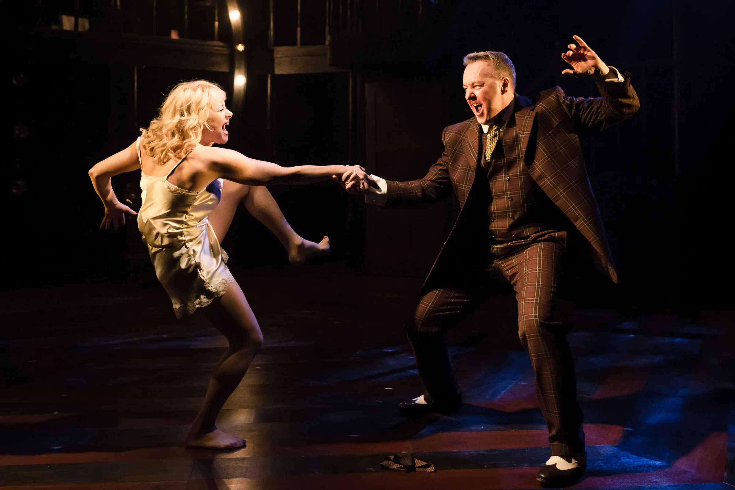 Frances Ruffelle as Queenie and John Owen-Jones as Burrs in The Wild Party. Photo Credit Scott Rylander.jpg