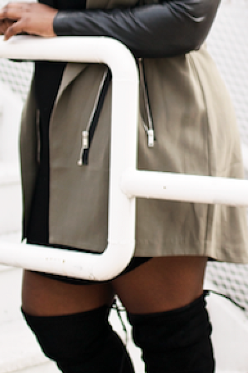 Leather and Olive | The perfect color duo for this fall and winter season.