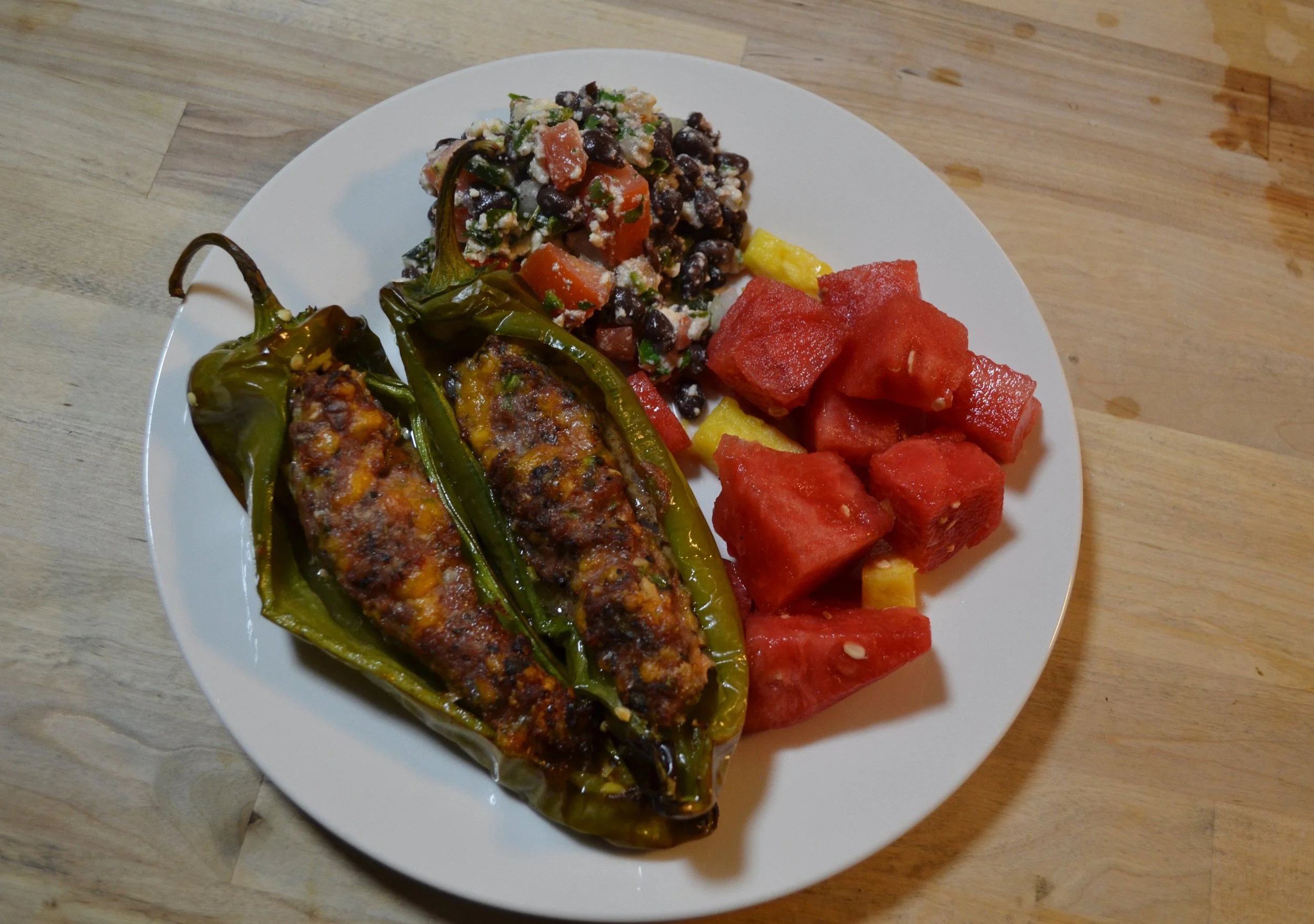 Sausage Stuffed Anaheim Peppers