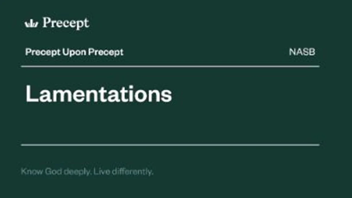 Lamentations (Wednesday am)