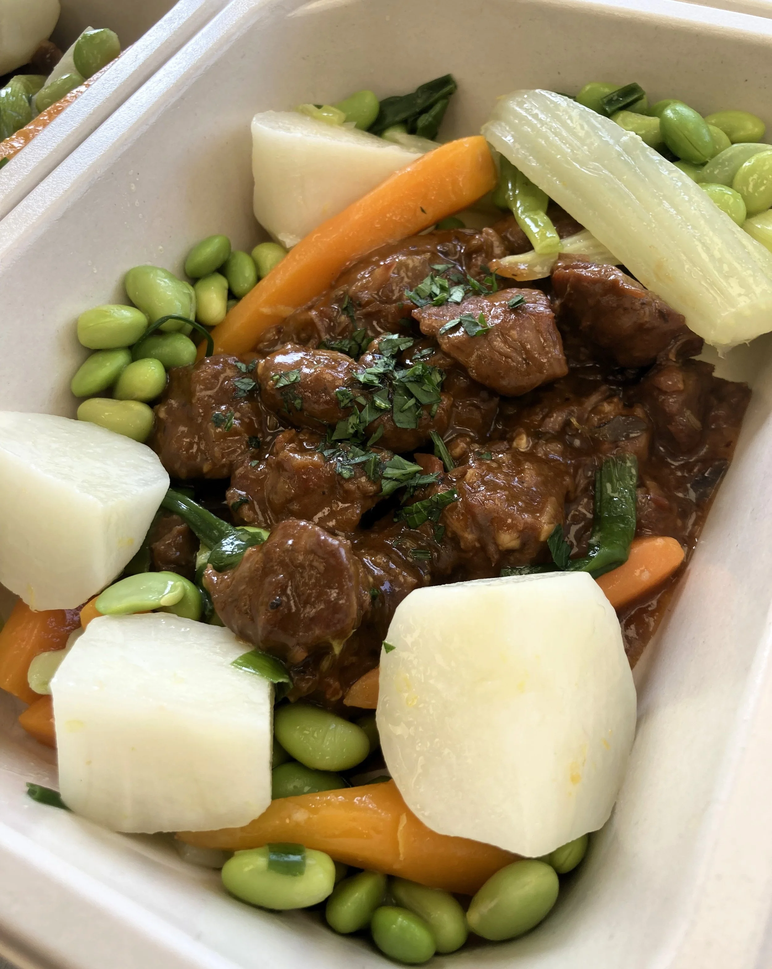 Lamb Navarin with spring vegetables