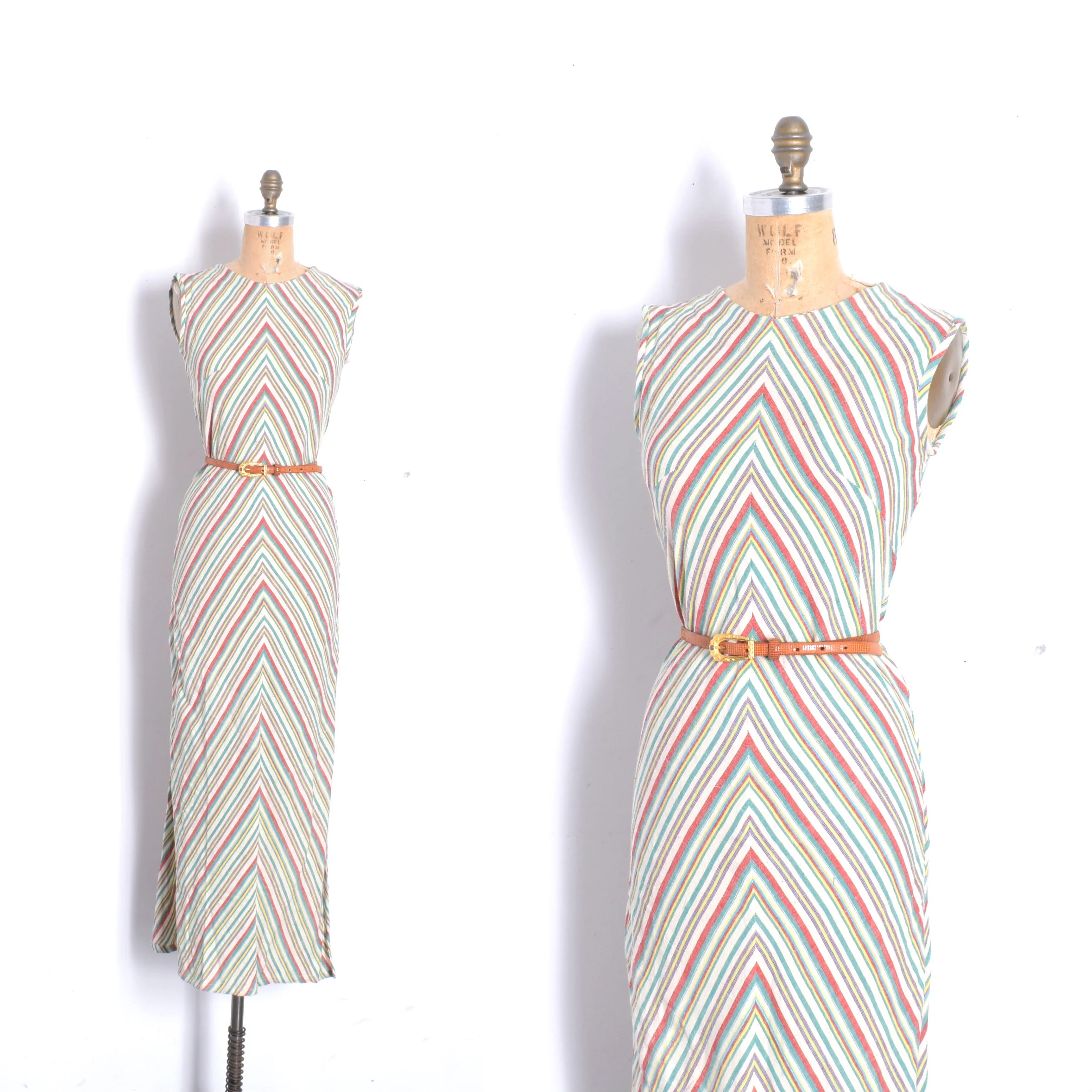 70s striped maxi dress-green red4.jpg