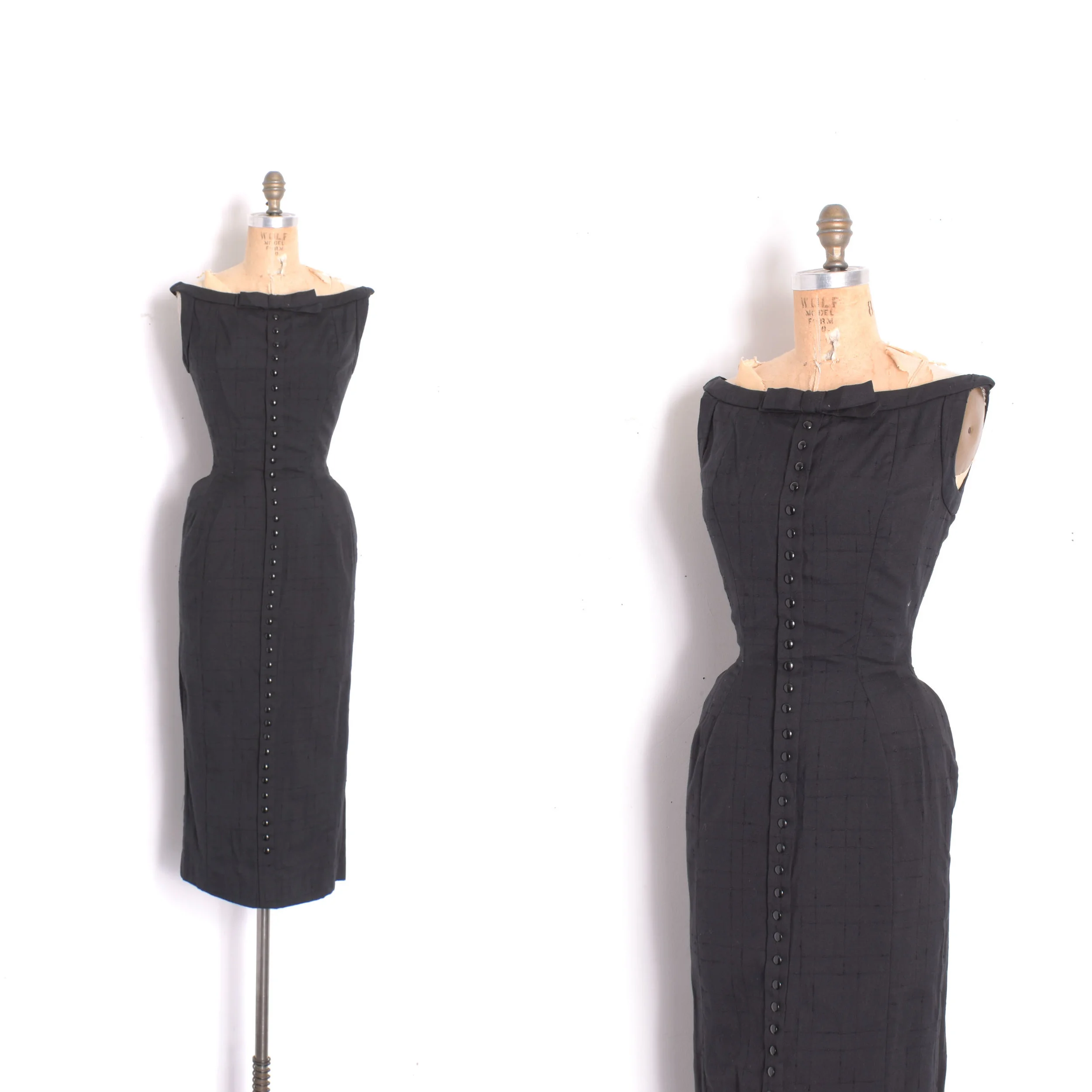 On layaway...1950s Suzy Perette Cotton Wiggle Dress-XS