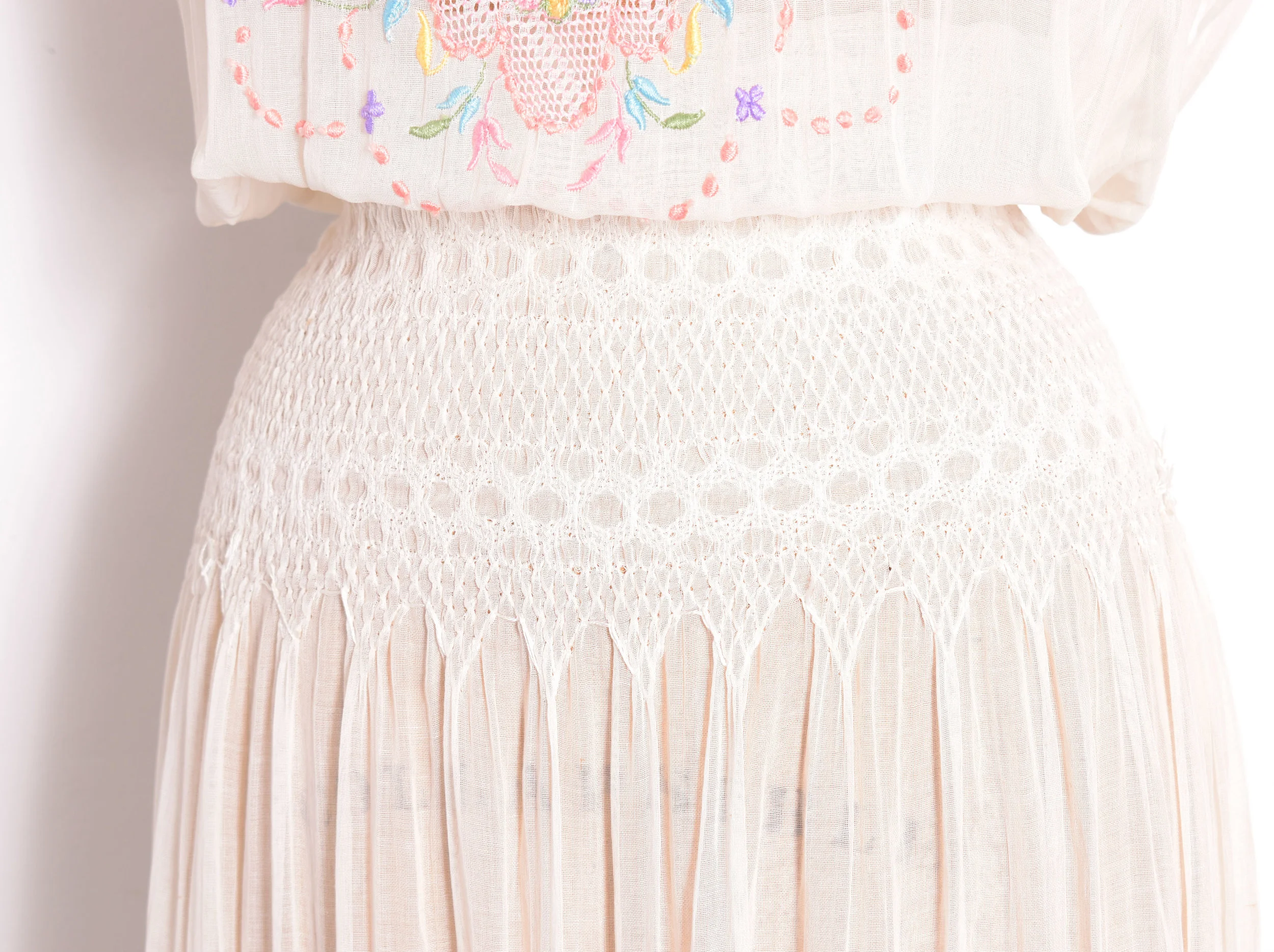 1930s Hungarian Embroidered Cotton Dress-large  La Poubelle Vintage