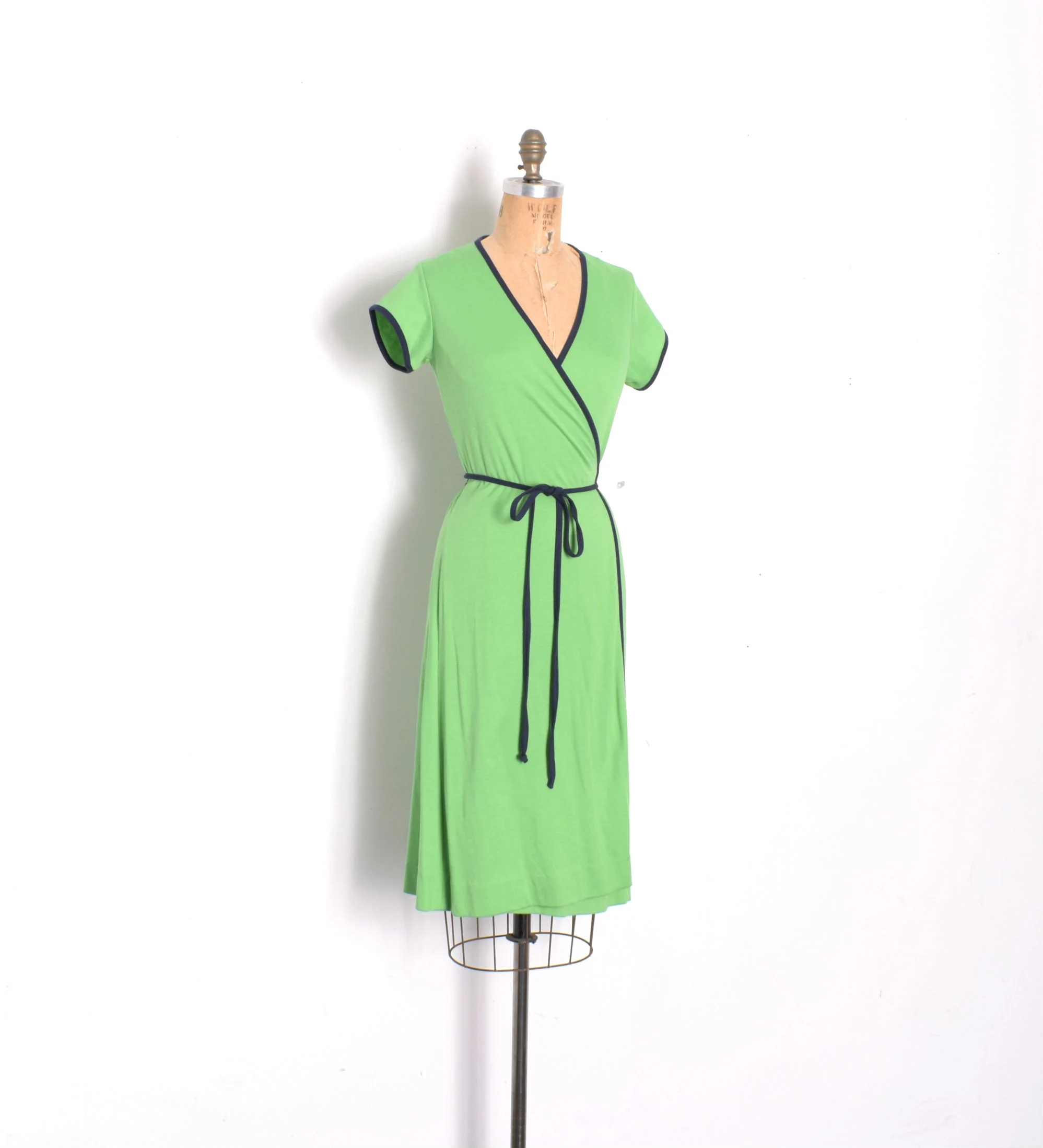 wool jersey wrap dress Boiled Wool Jersey Wrap Dress by Nehera- La Garçonne