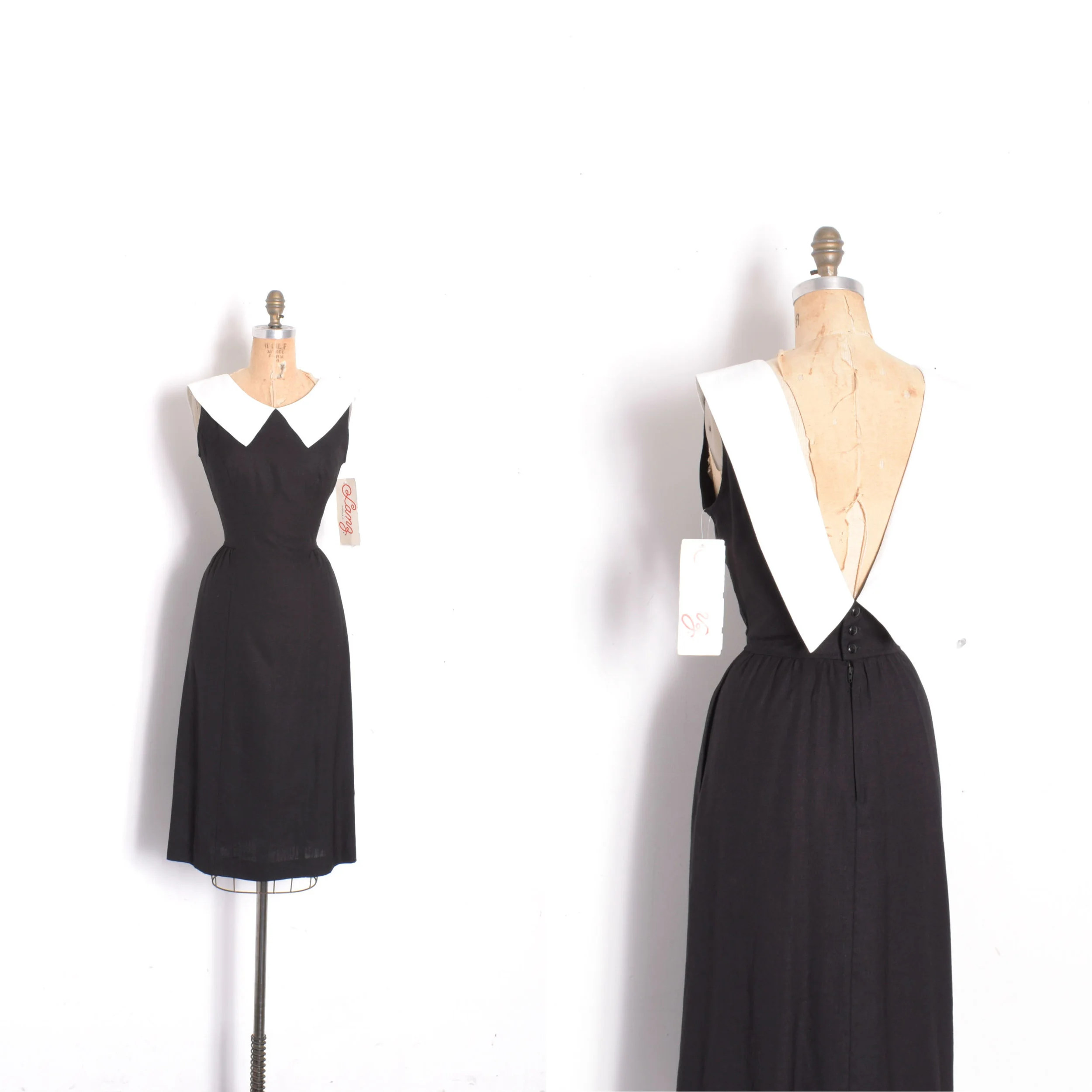 1980s Lanz Originals Backless Linen Dress-small