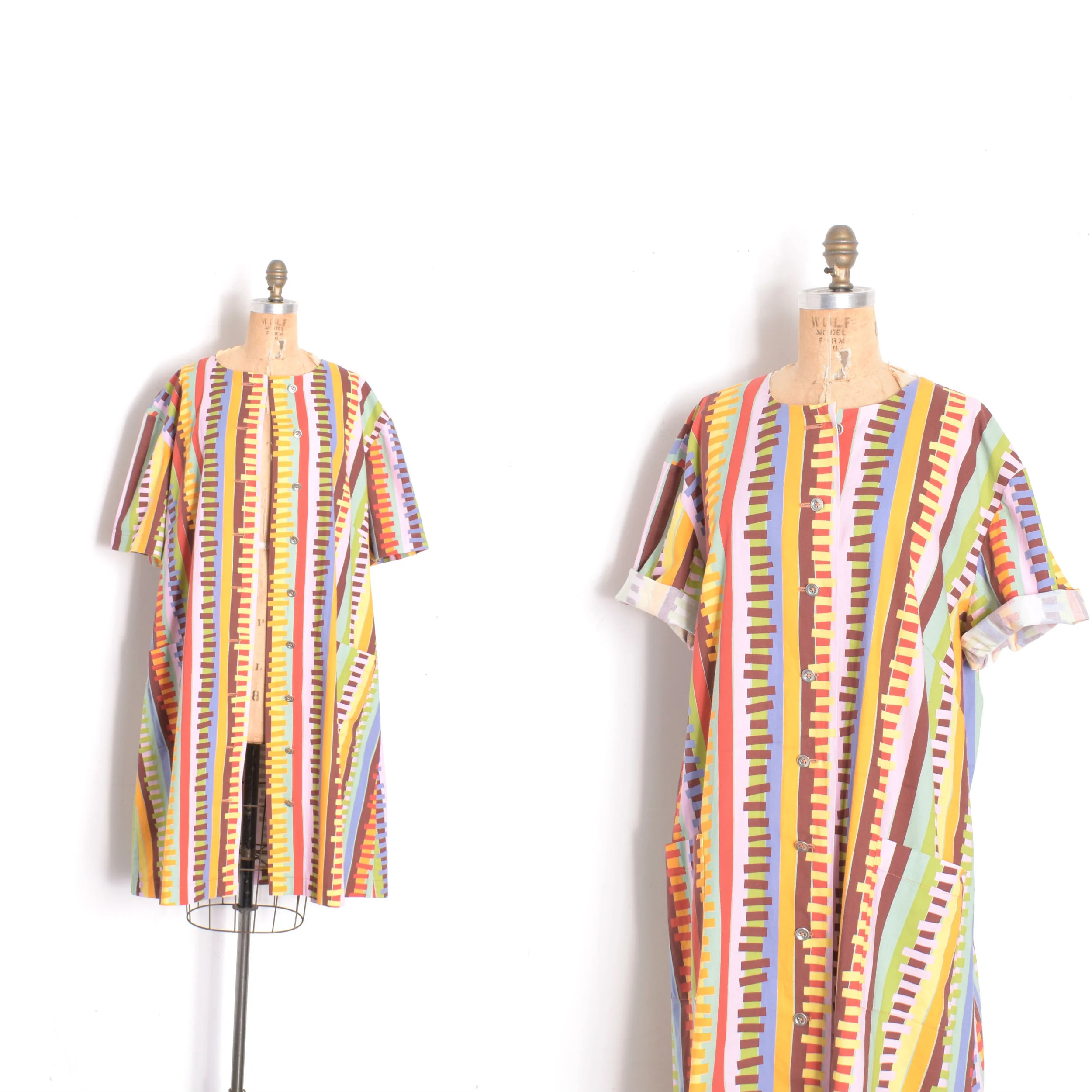 Marimekko Graphic Print Tent Dress & Duster Jacket-L/XL