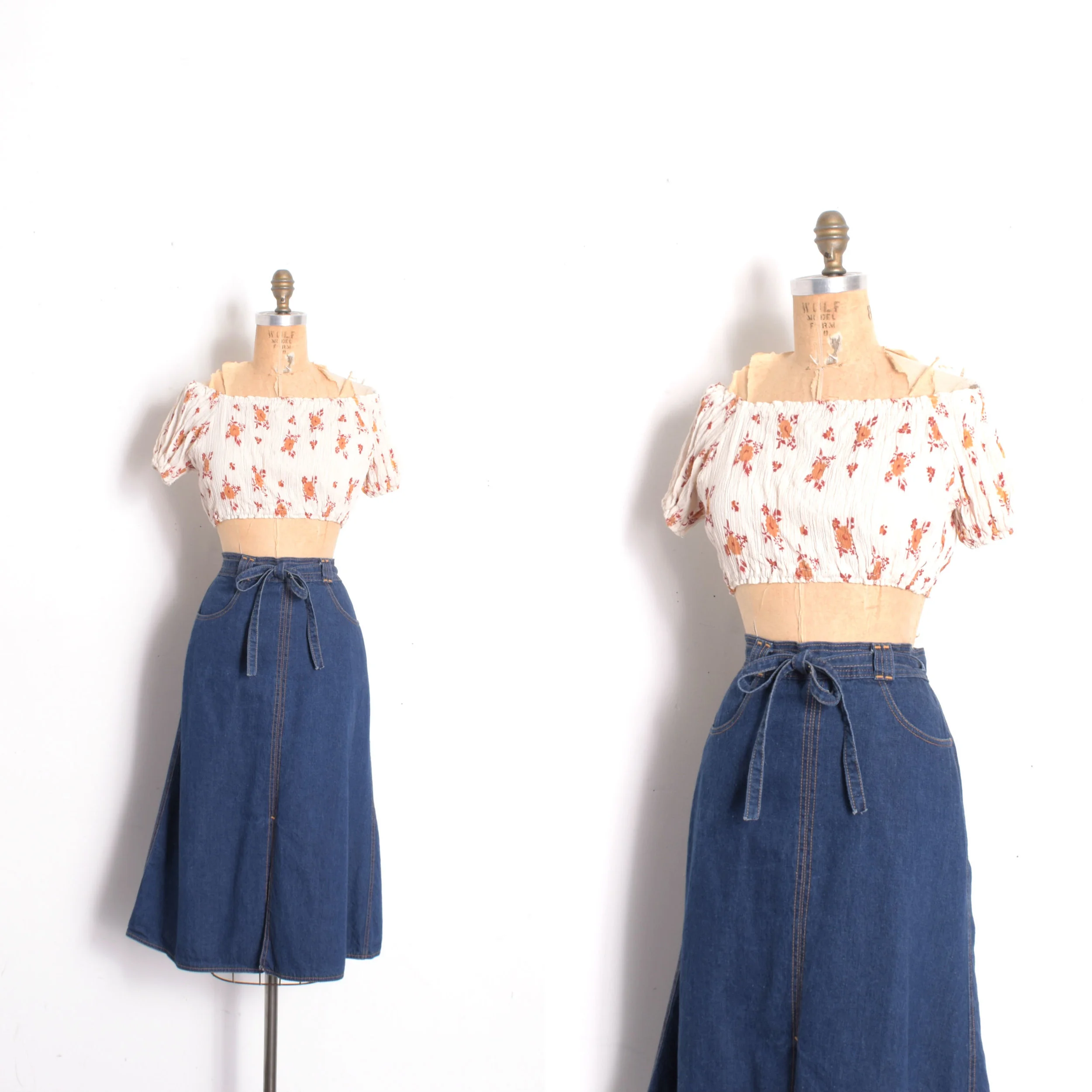Deadstock 1970s Tie Dye Crop Top-XS/S/M
