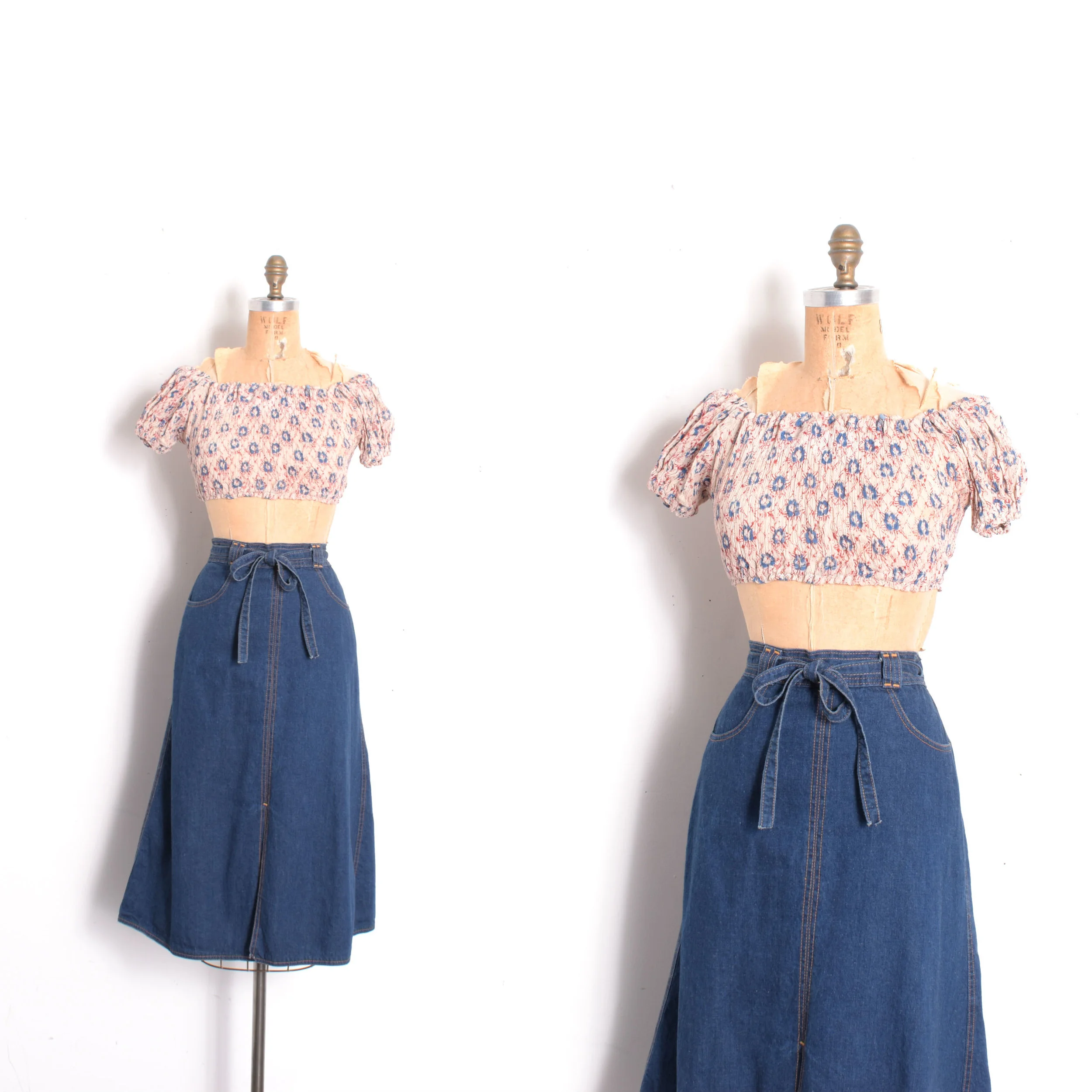 Deadstock 1970s Tie Dye Crop Top-XS/S/M