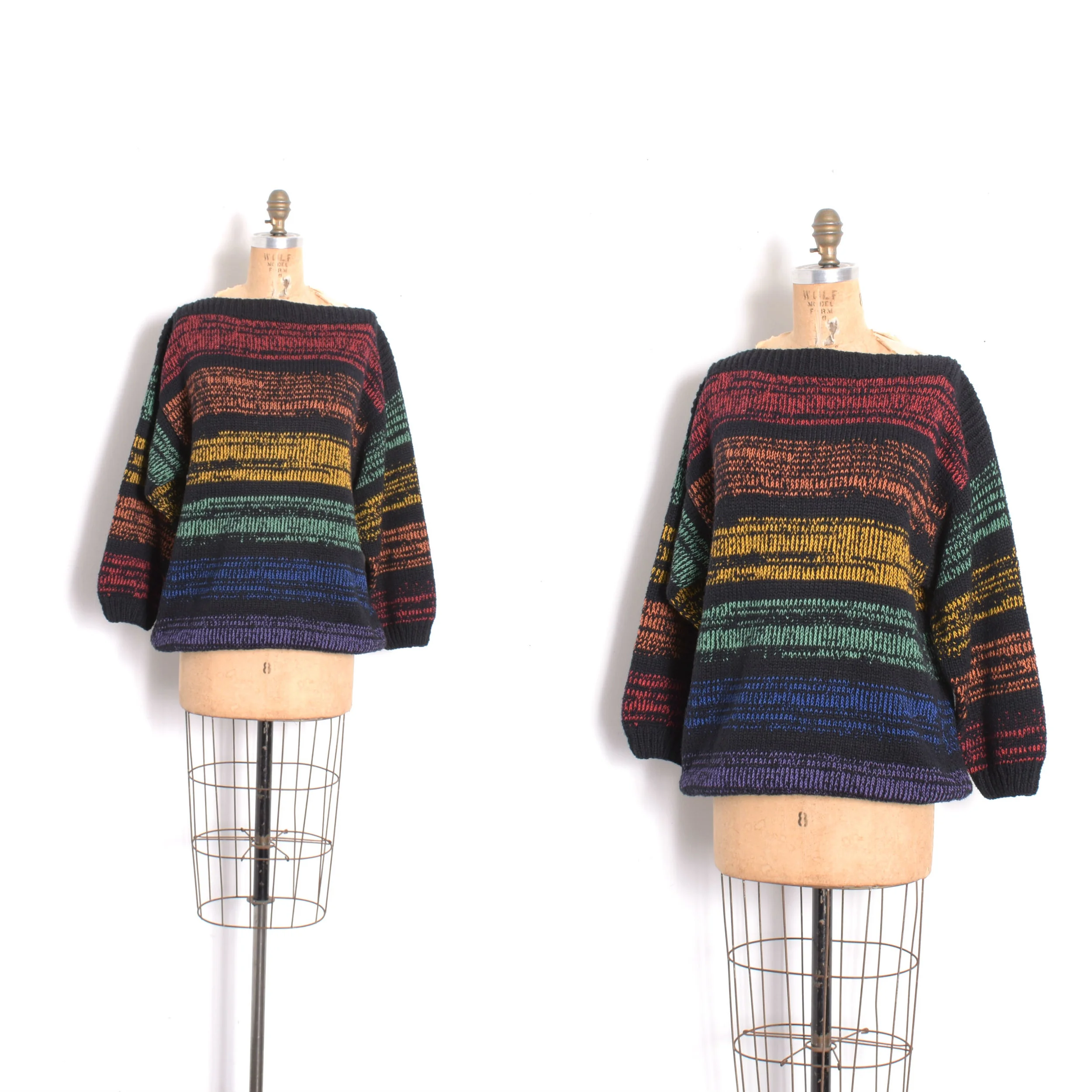 1980s Rainbow Knit Sweater-S/M/L