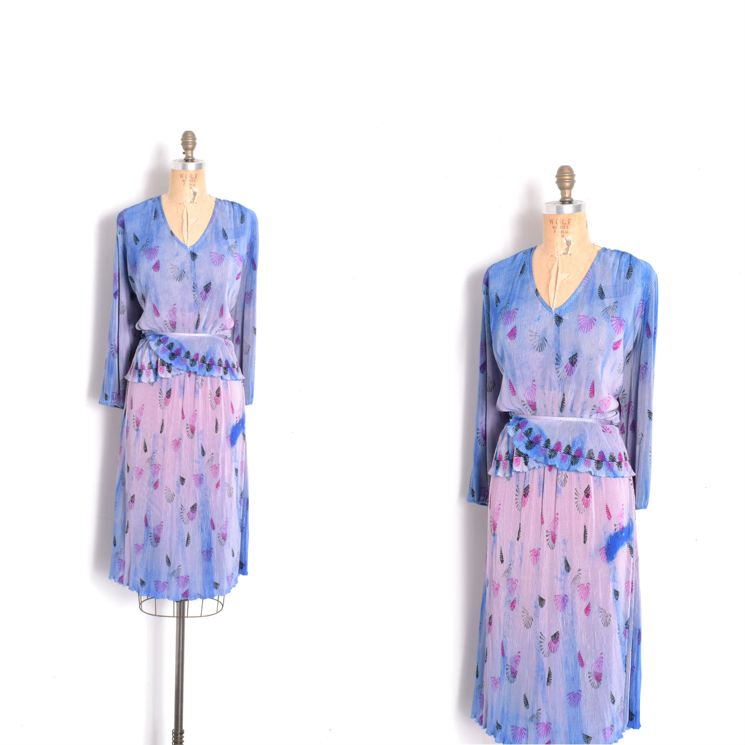 1980s Tie-Dye Micropleat Dress-large