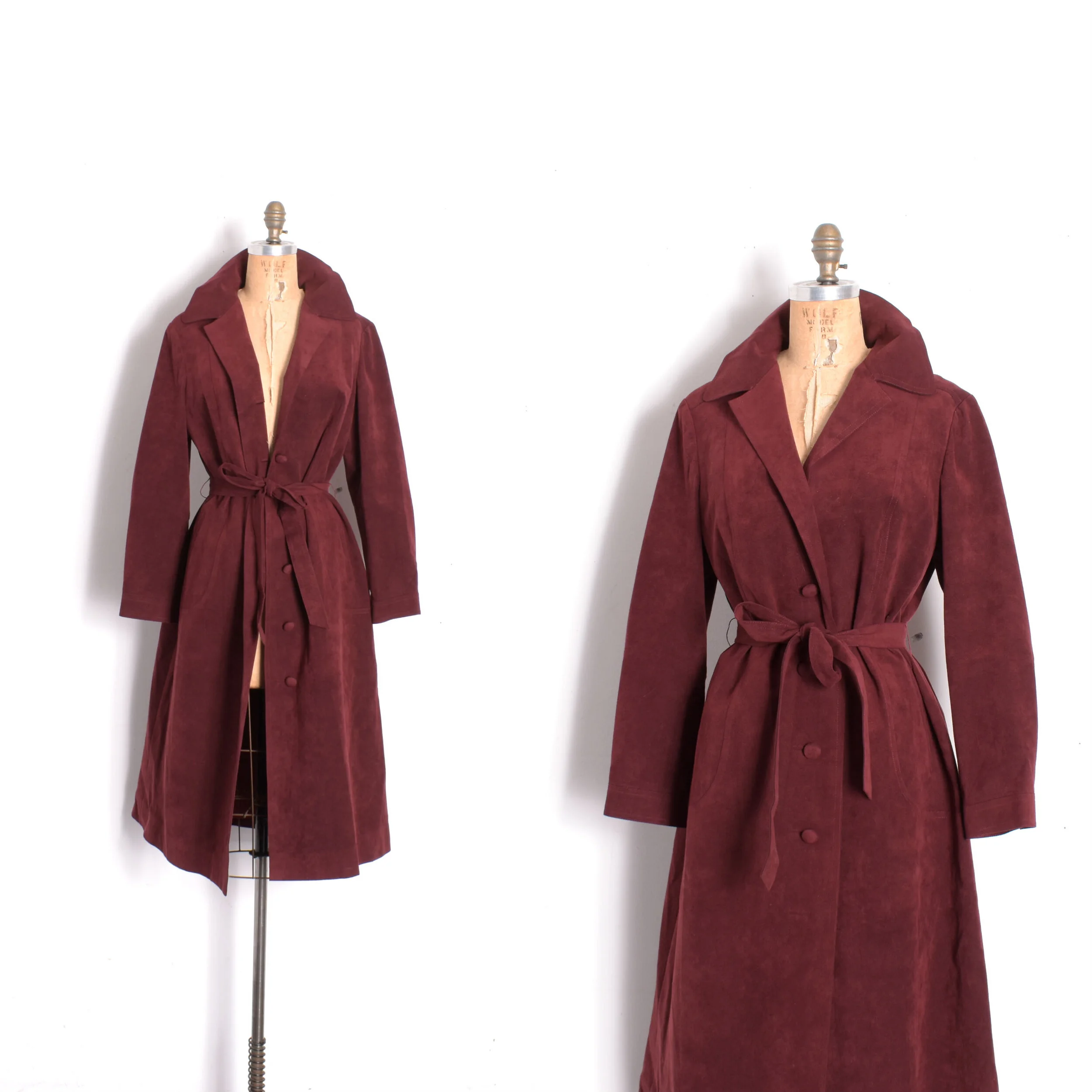 1970s Burgundy Ultrasuede Jacket-S/M