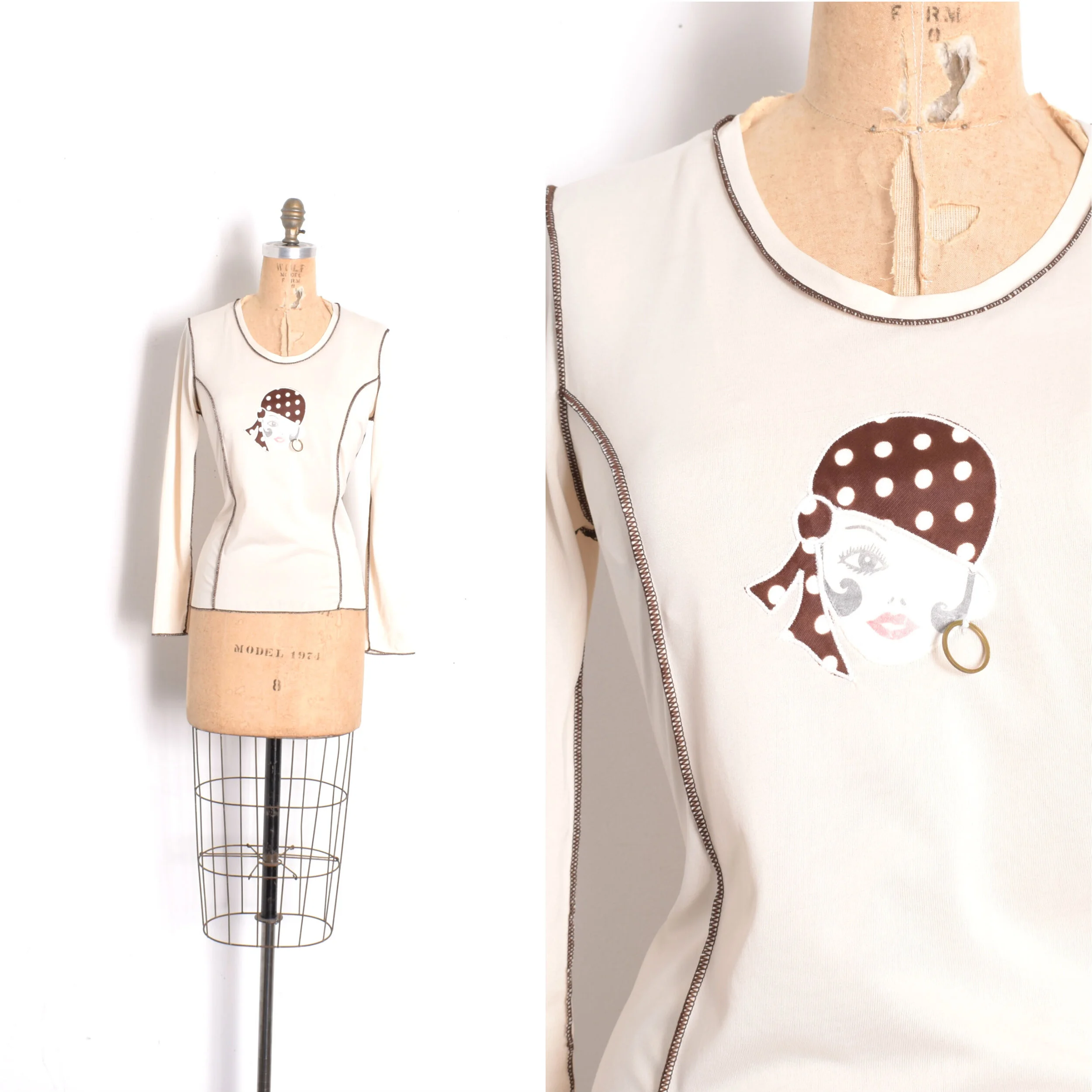 1970s Lady with an Earring Tee-S/M