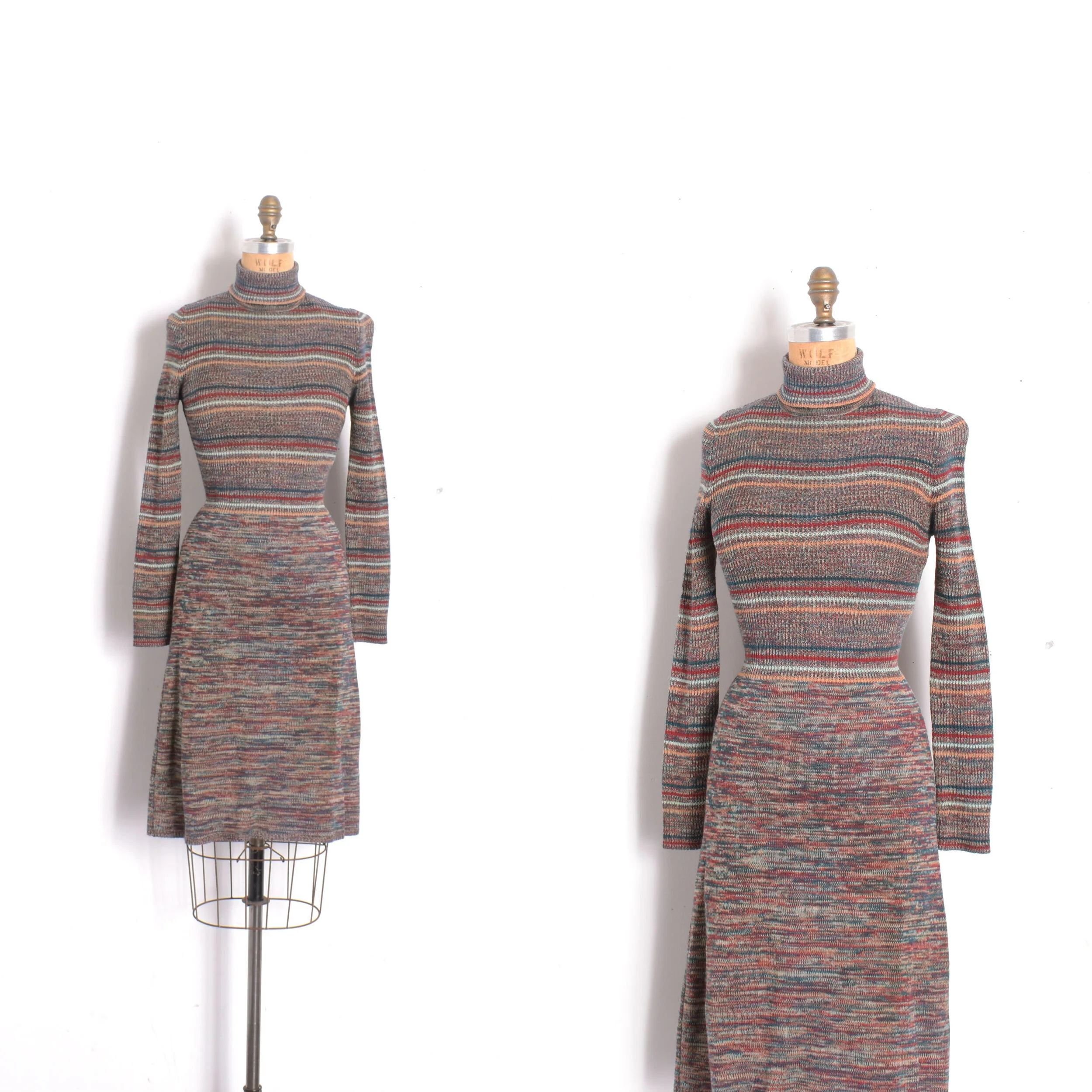 1970s Space Dyed Sweater Dress-XS/S