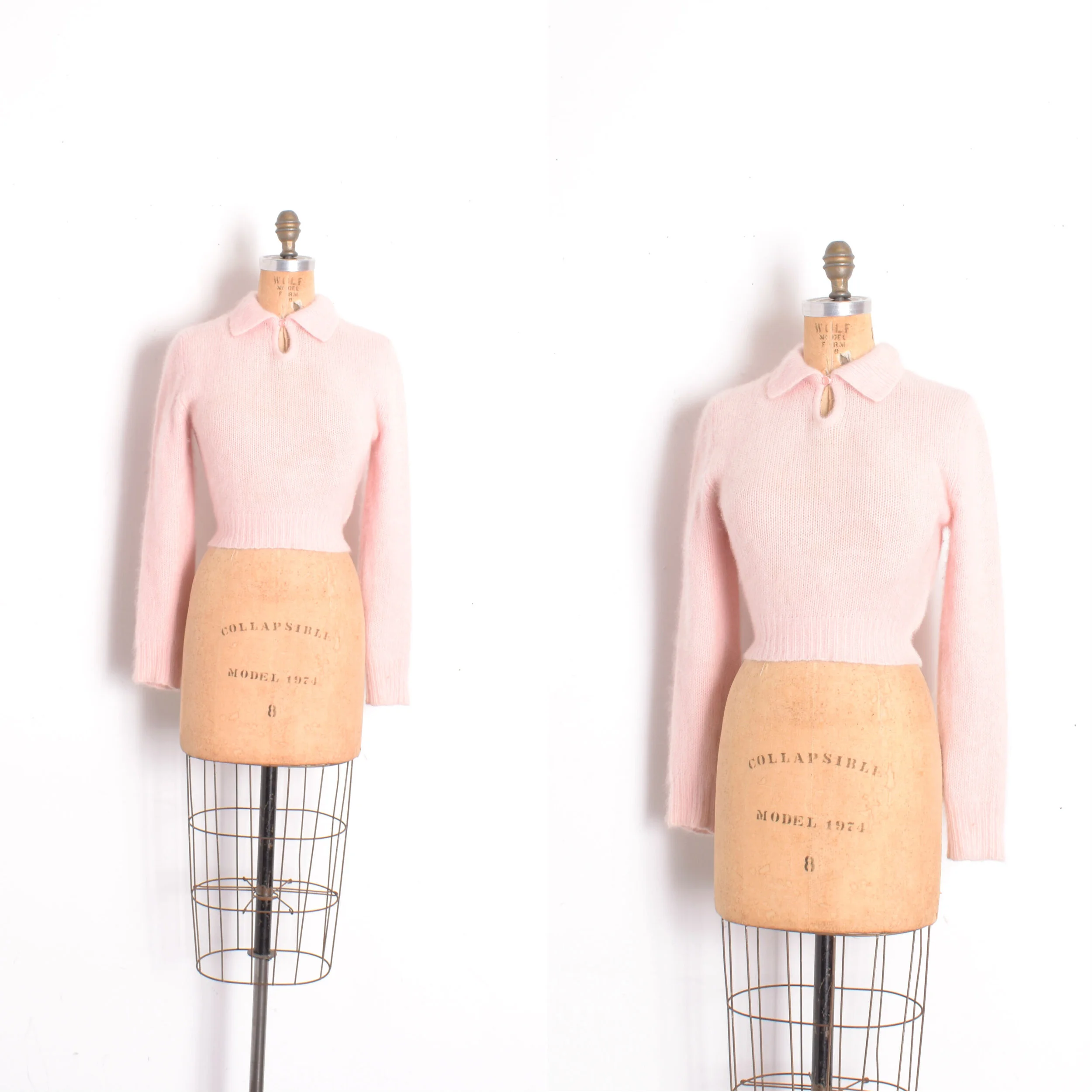 1980s Angora Cropped Sweater-small