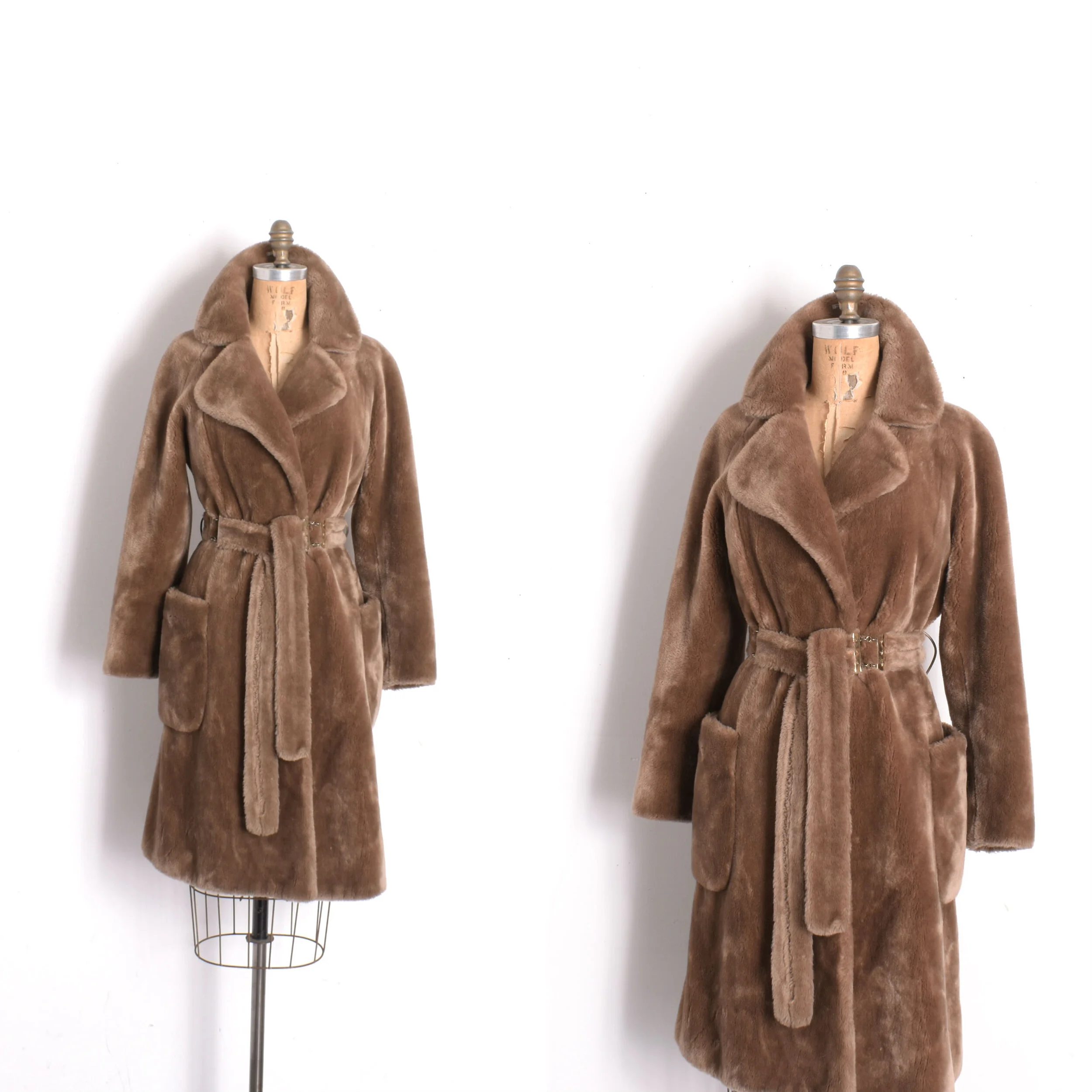 1970s Teddy Bear Faux Fur Coat-S/M
