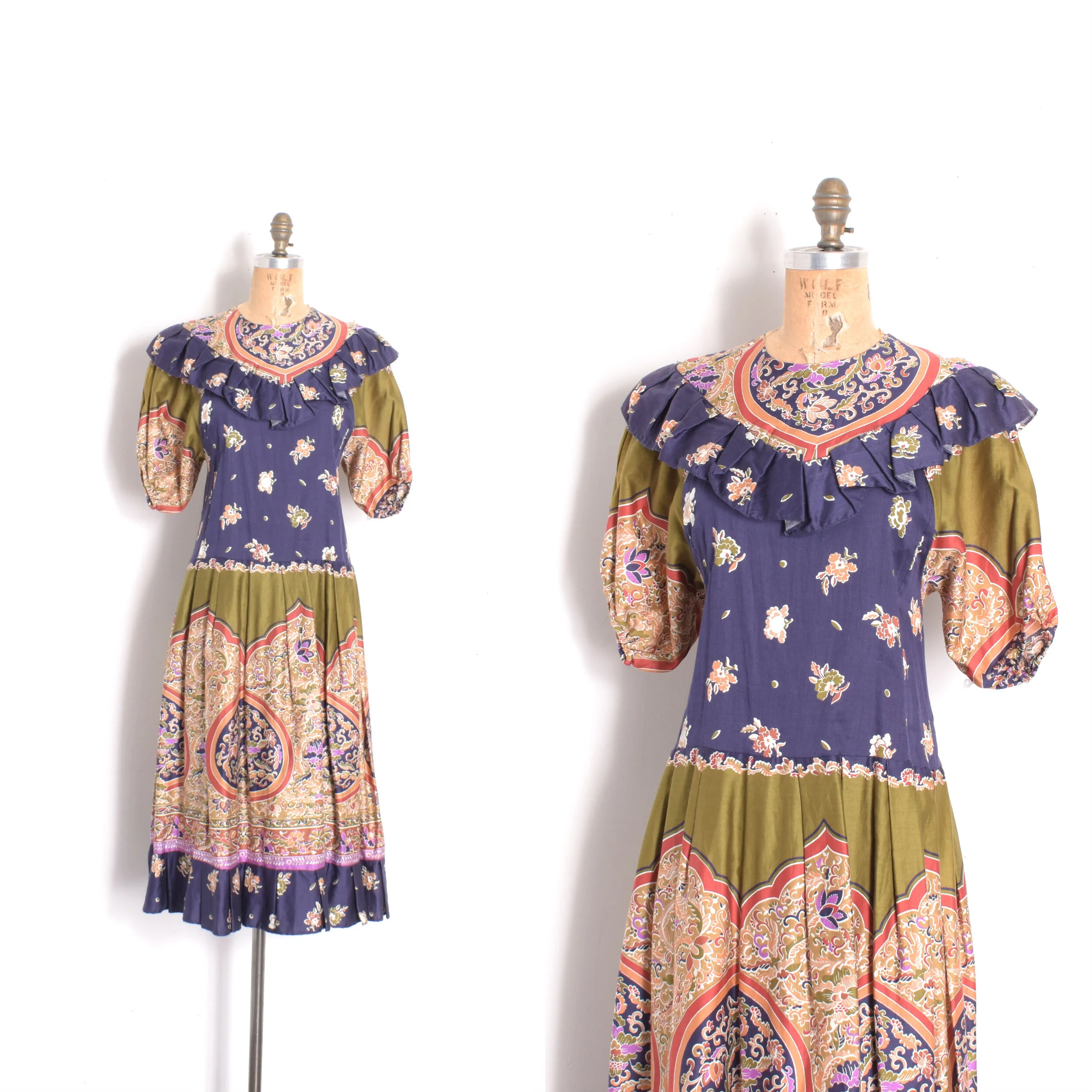 1980s Jackie Bernard for Eklektic Printed Dress-small 