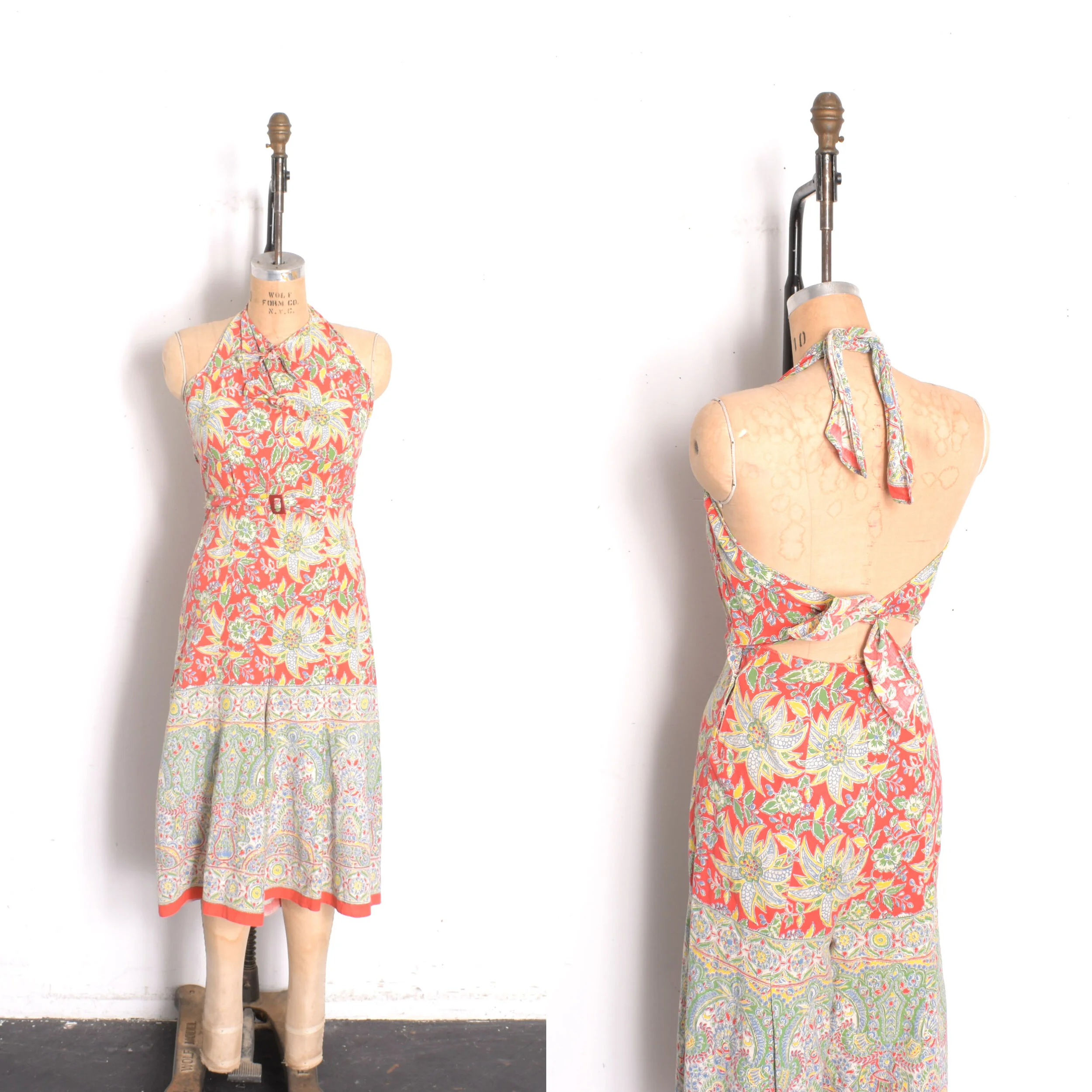 1930s Printed Beach Pajamas-small