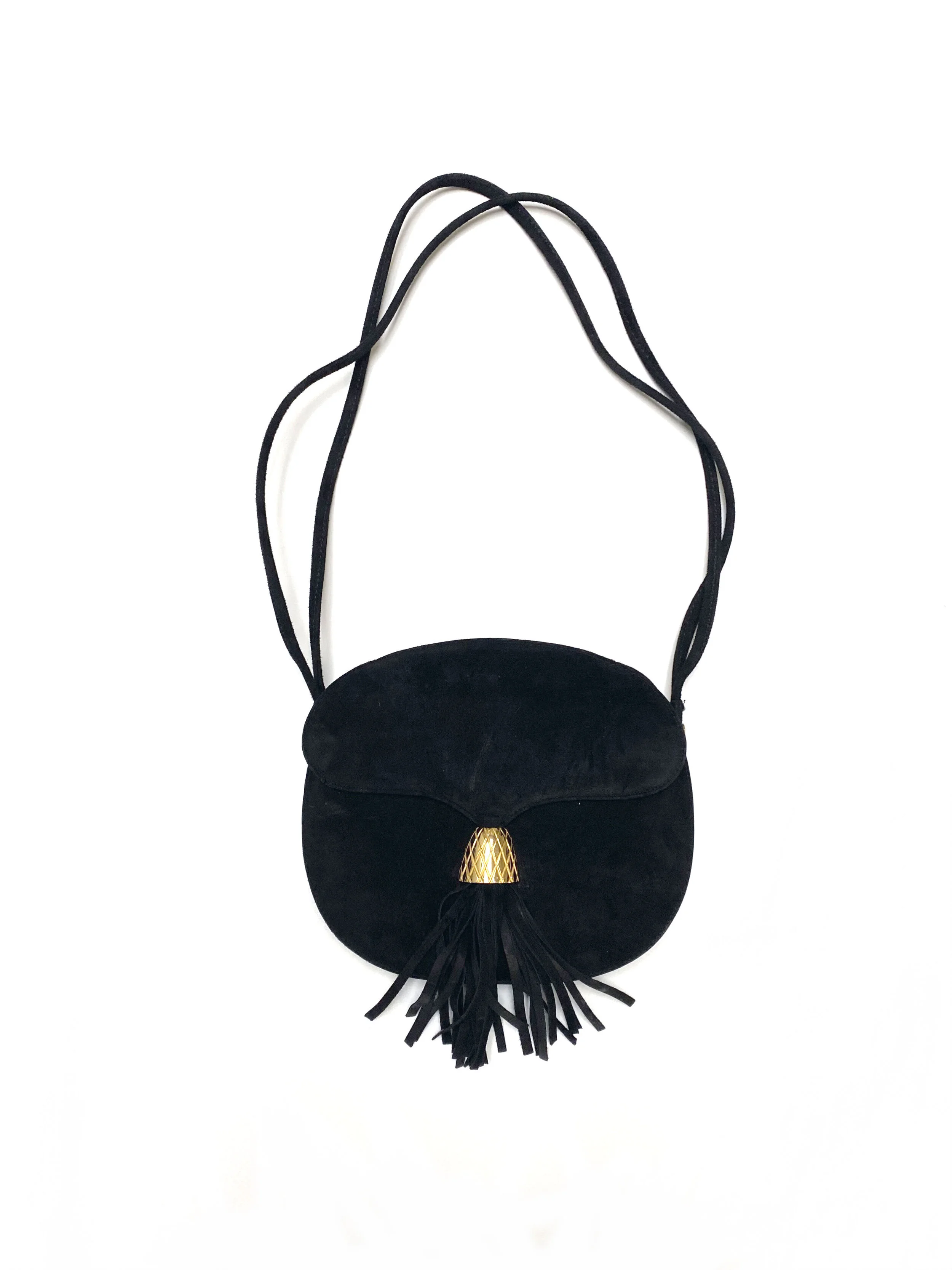 Italian Suede Fringe Tassel Bag