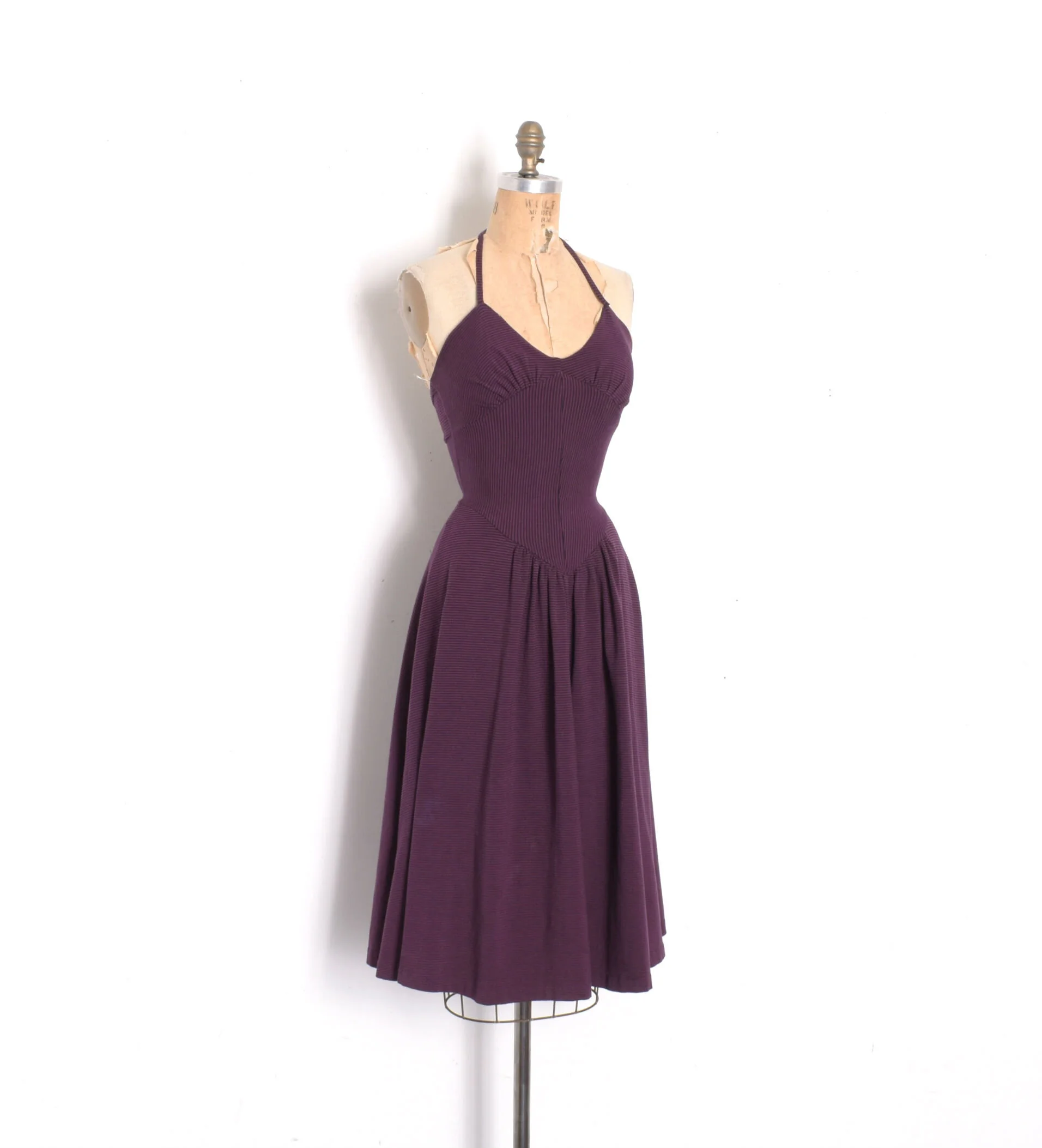 80s Betsey Johnson Punk Label Halter Dress-XS/S/M  La Poubelle Vintage