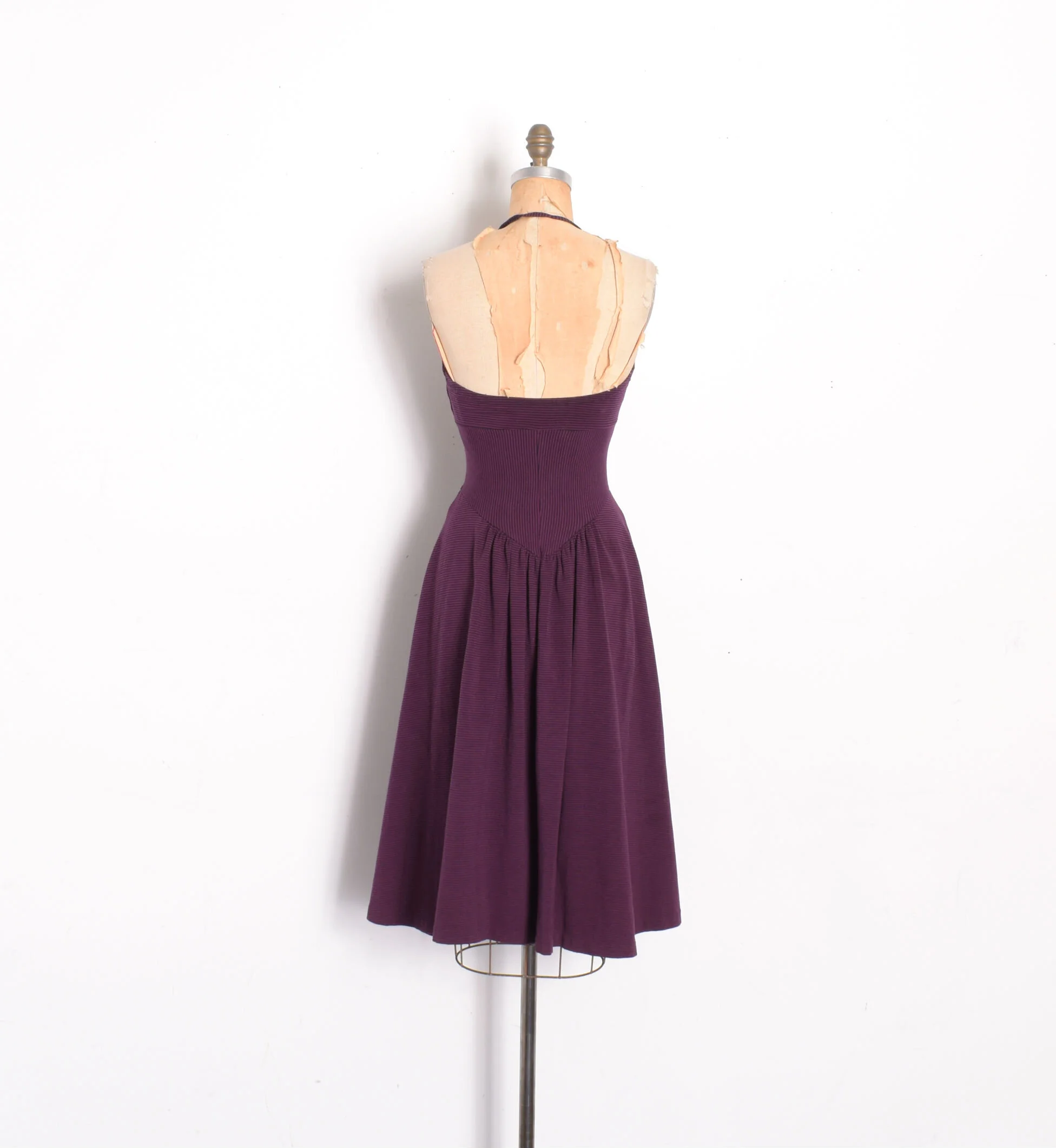 80s Betsey Johnson Punk Label Halter Dress-XS/S/M  La Poubelle Vintage