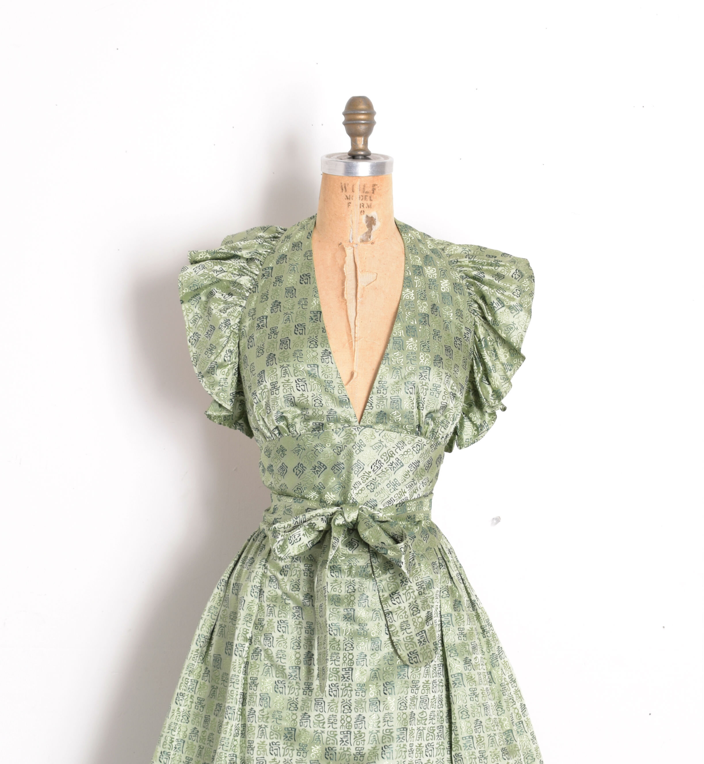 1950s Silk Two Piece Halter Top and Skirt Set-small — La Poubelle Vintage