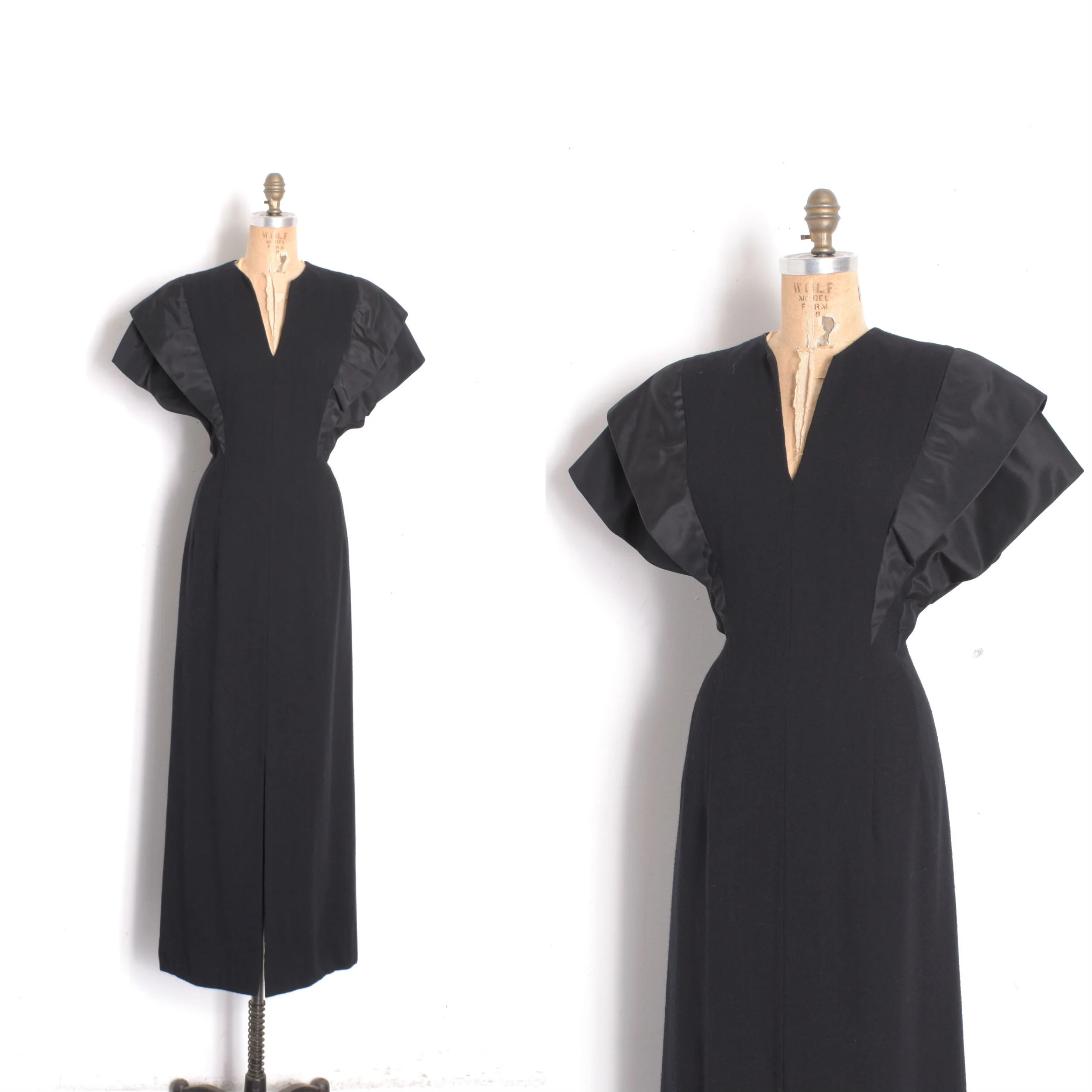 1980s Pauline Trigère Crepe Cocktail Dress-medium