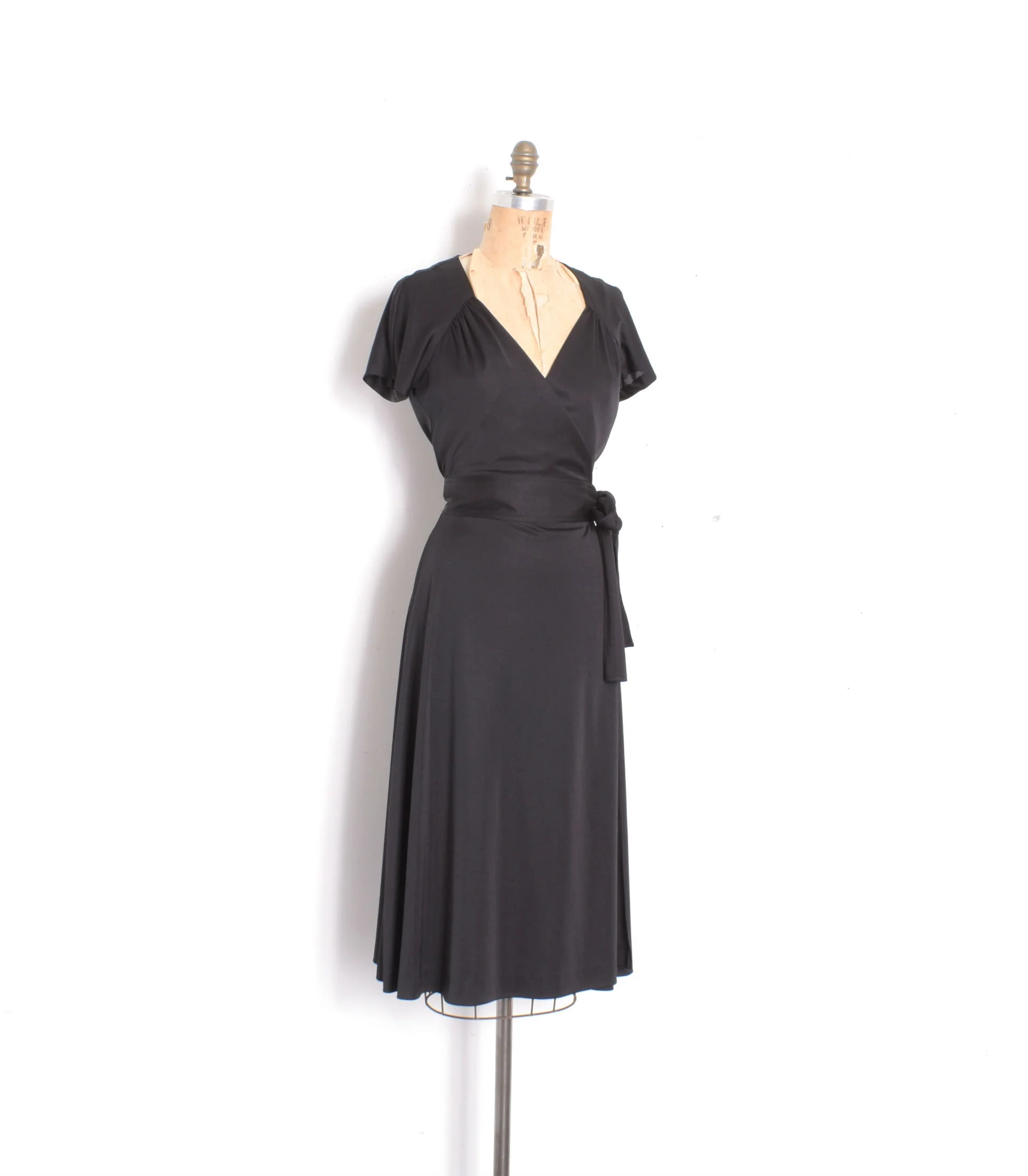 1970s Jersey Wrap Dress-S/M  La Poubelle Vintage