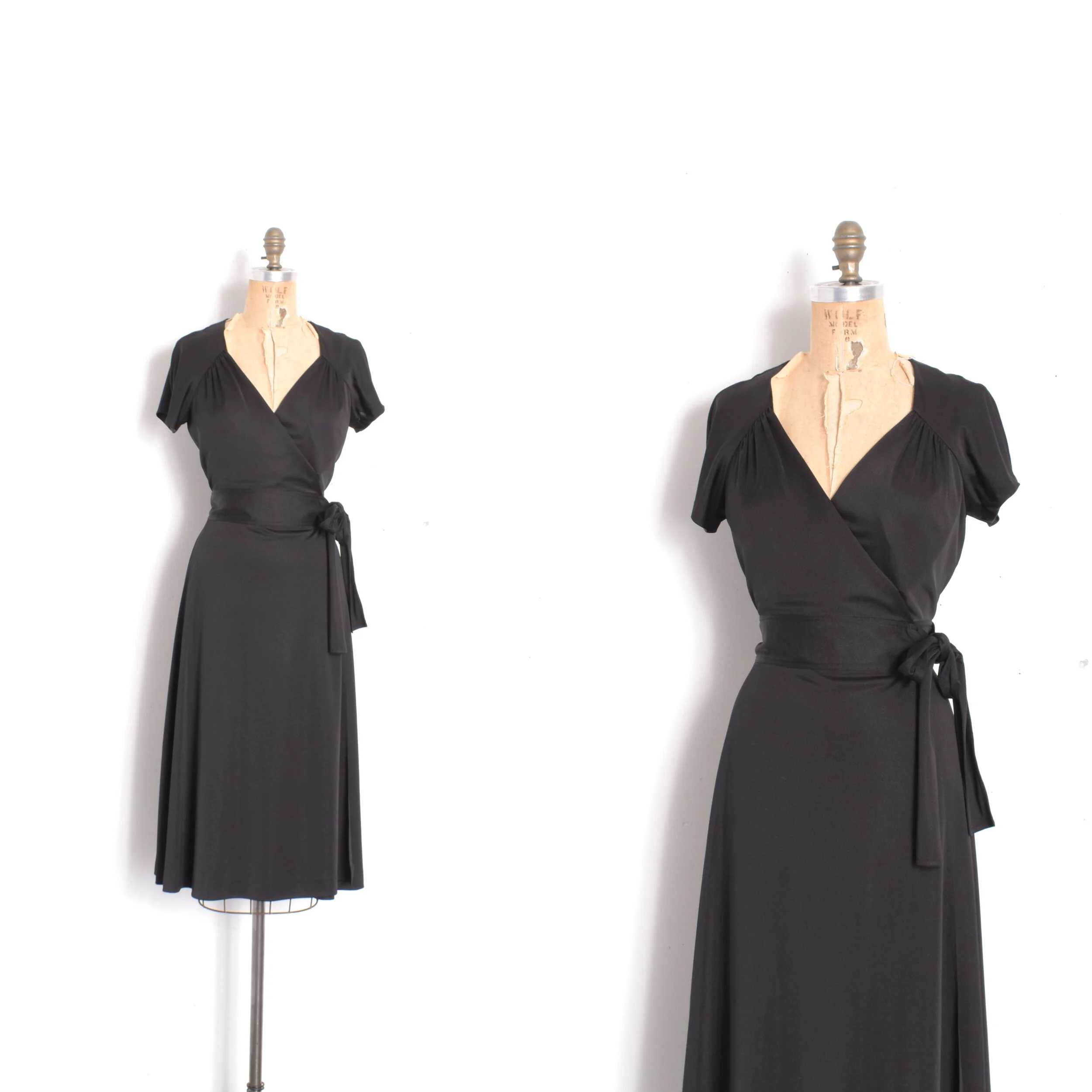 1970s Jersey Wrap Dress-S/M
