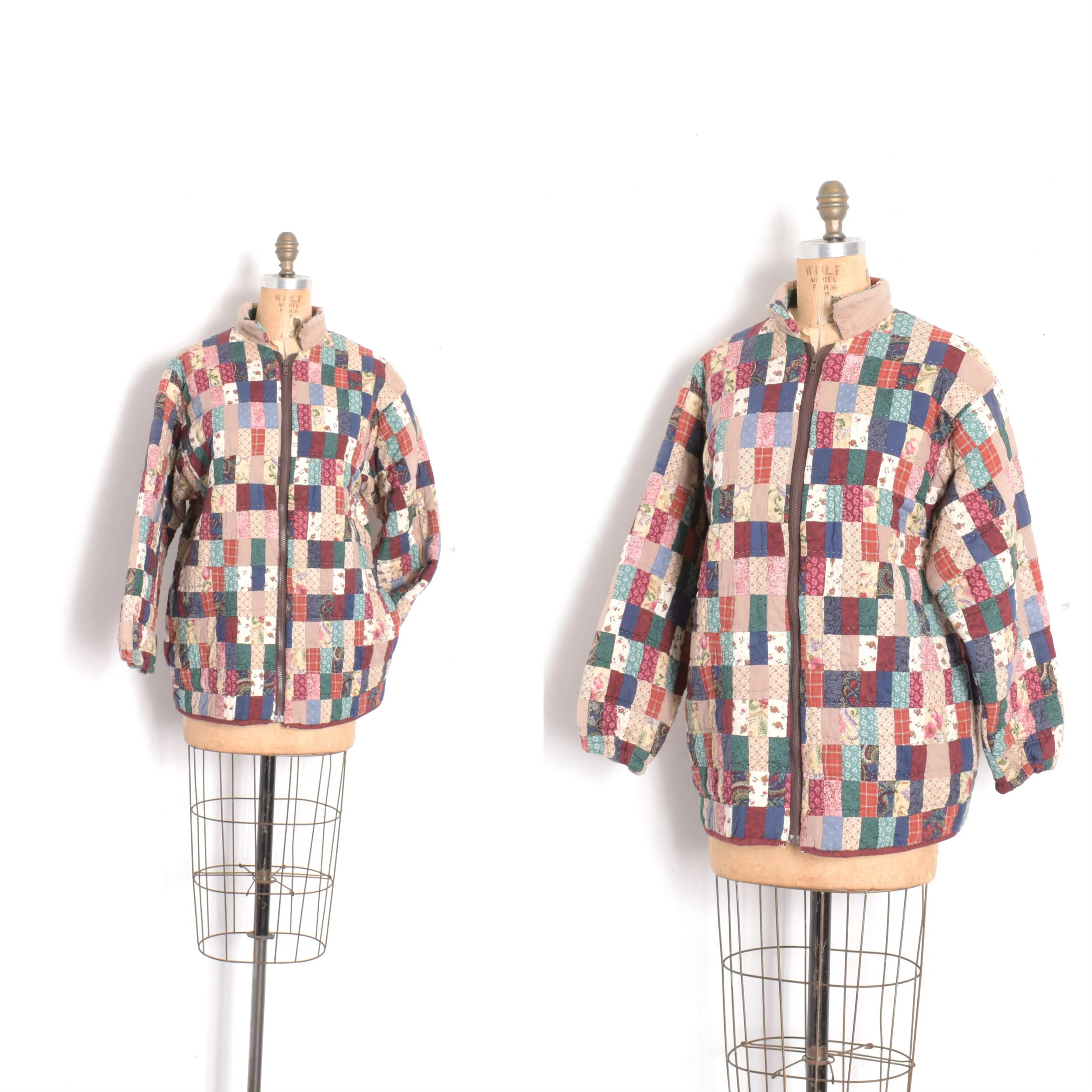 1980s Quilted Patchwork Jacket-S/M/L
