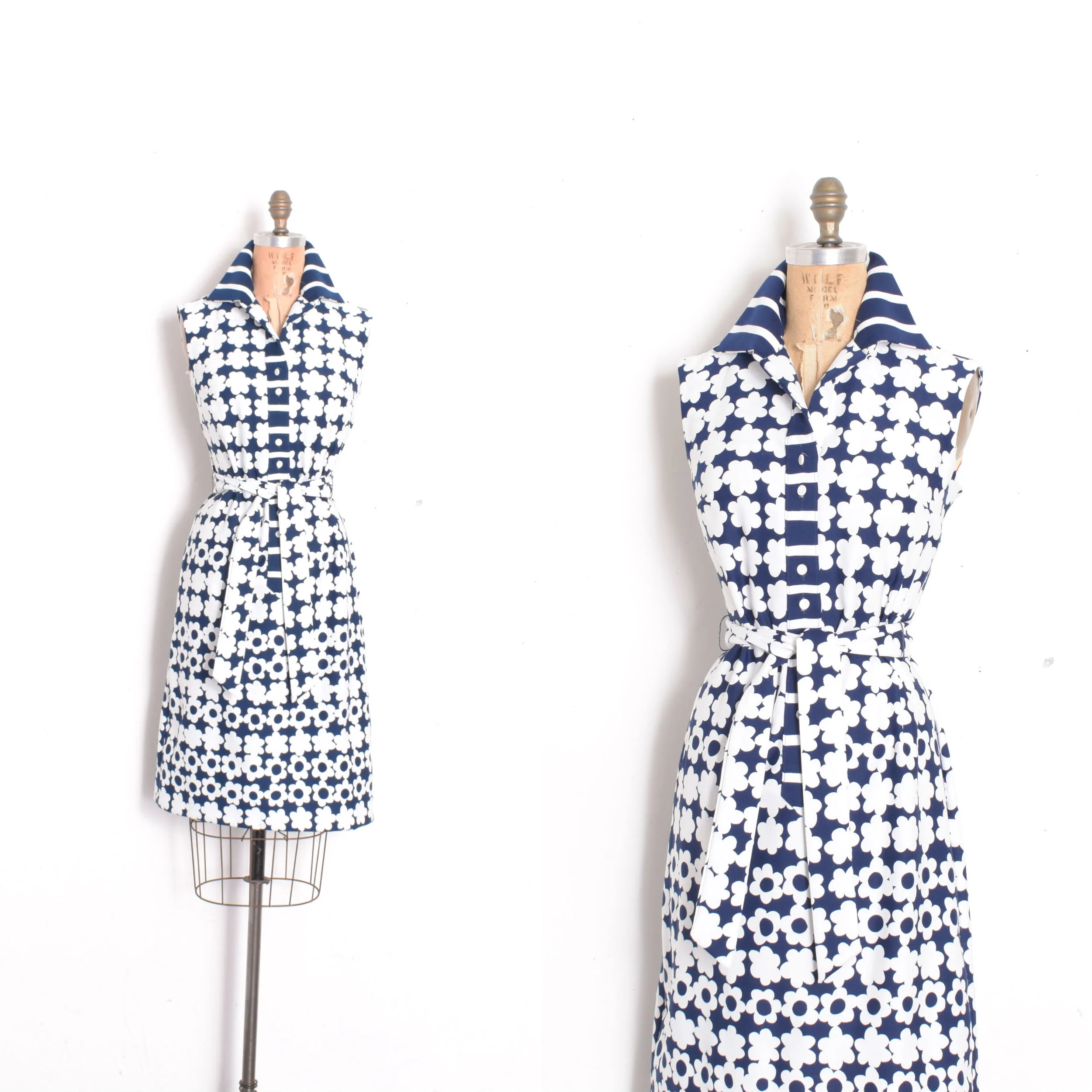 '70s Lanvin Floral Shirtdress-S/M