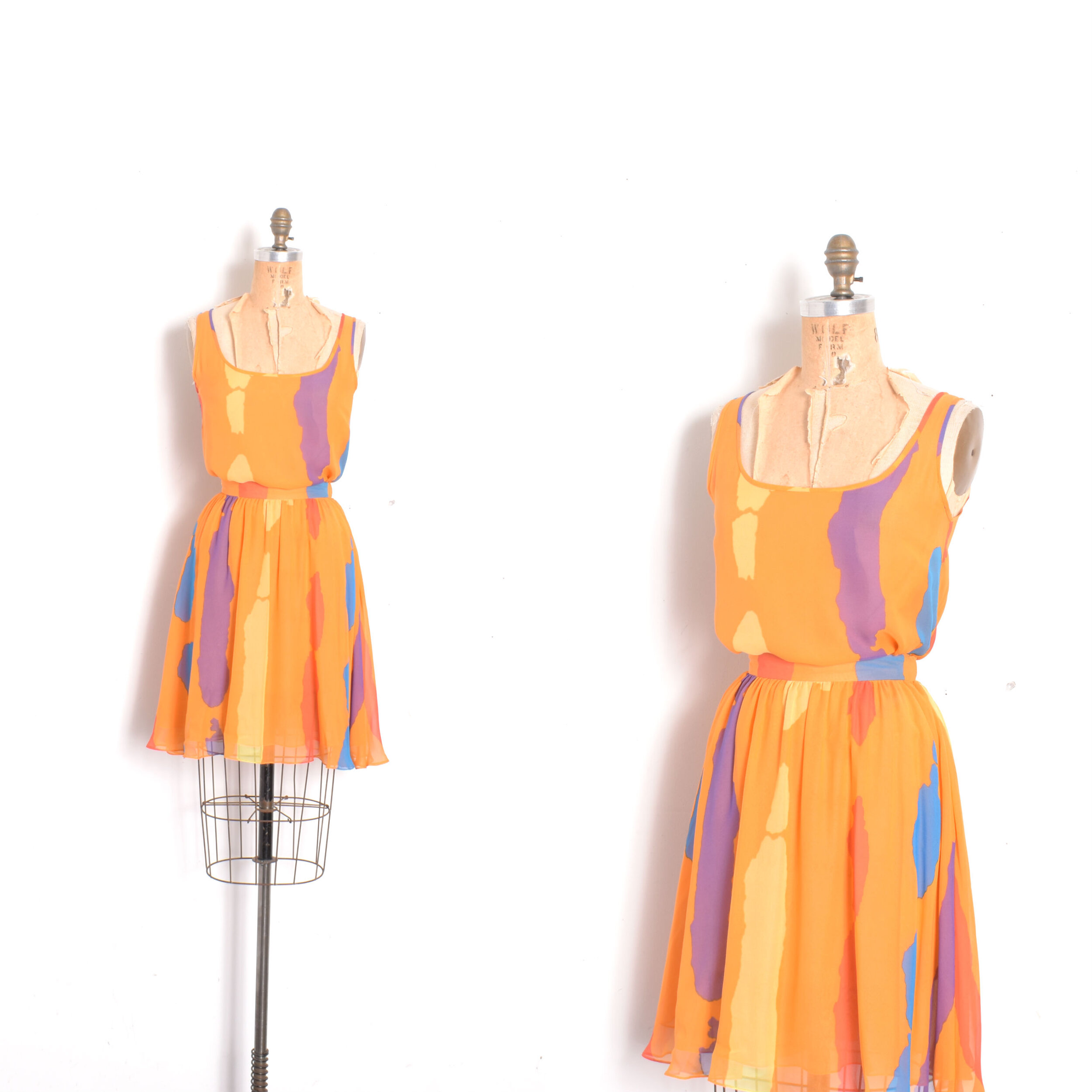 1980s Stephen Sprouse Printed Silk Set-XS — La Poubelle Vintage