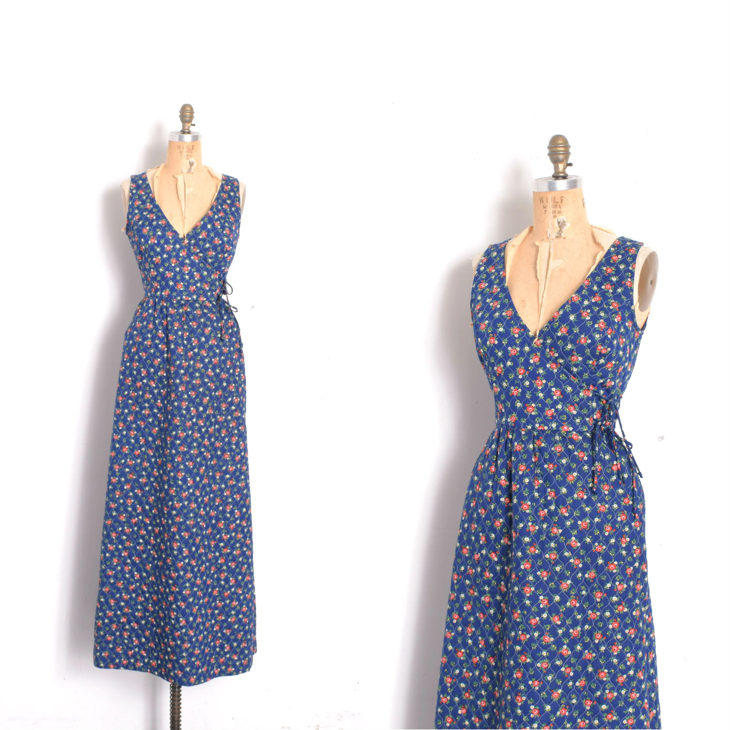 1970s Lanz Originals Quilted Cotton Maxi-small