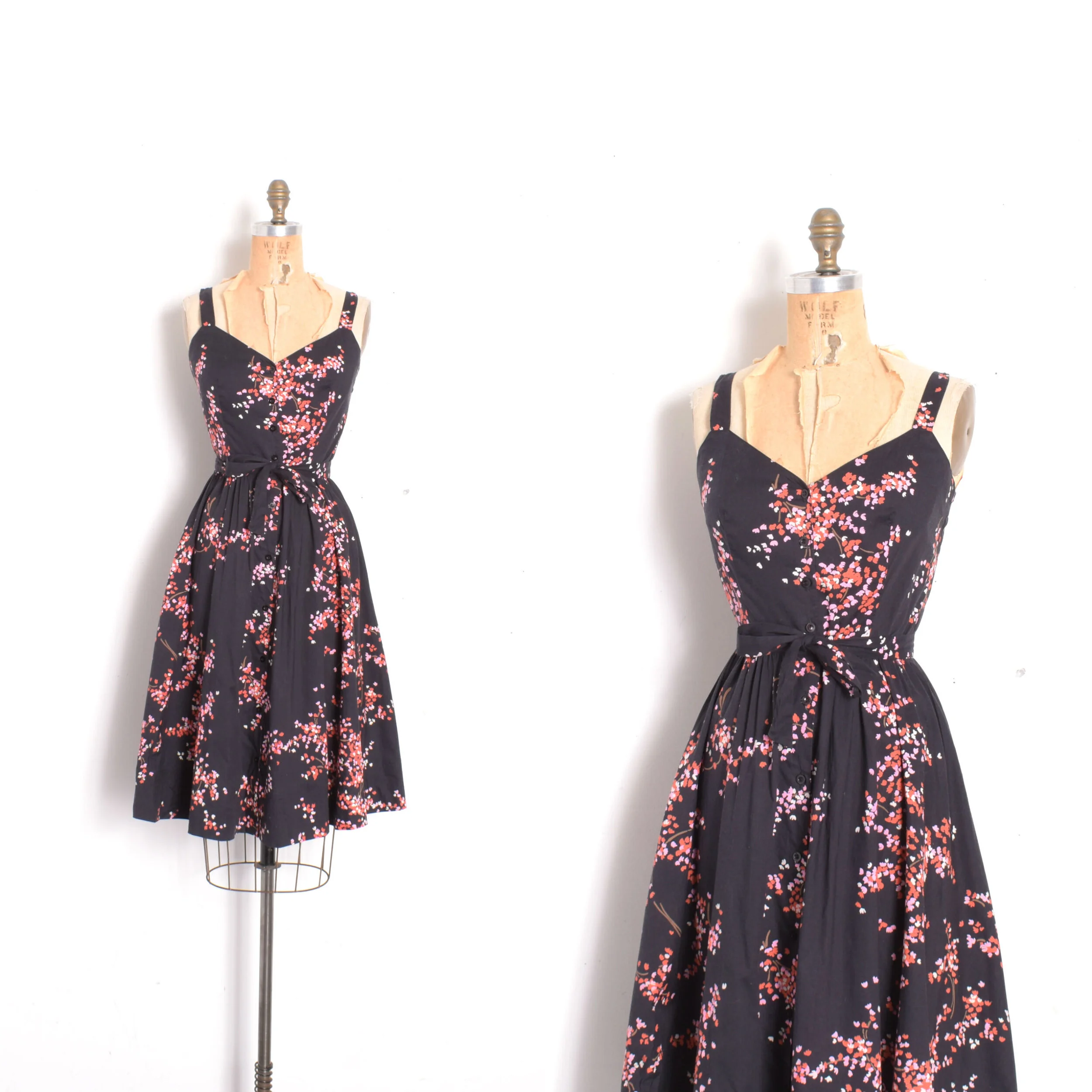 1960s Malia Floral Cotton Sundress-small