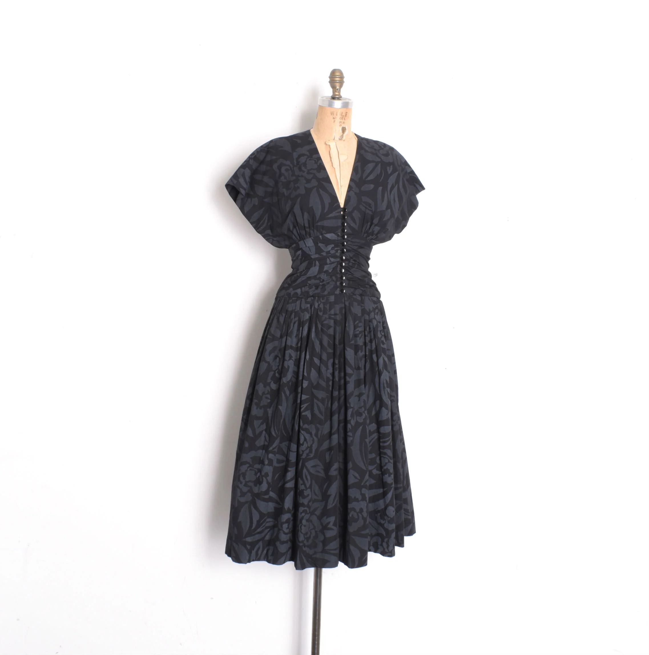 white christmas dresses Cotton Dress Wildflower, Black