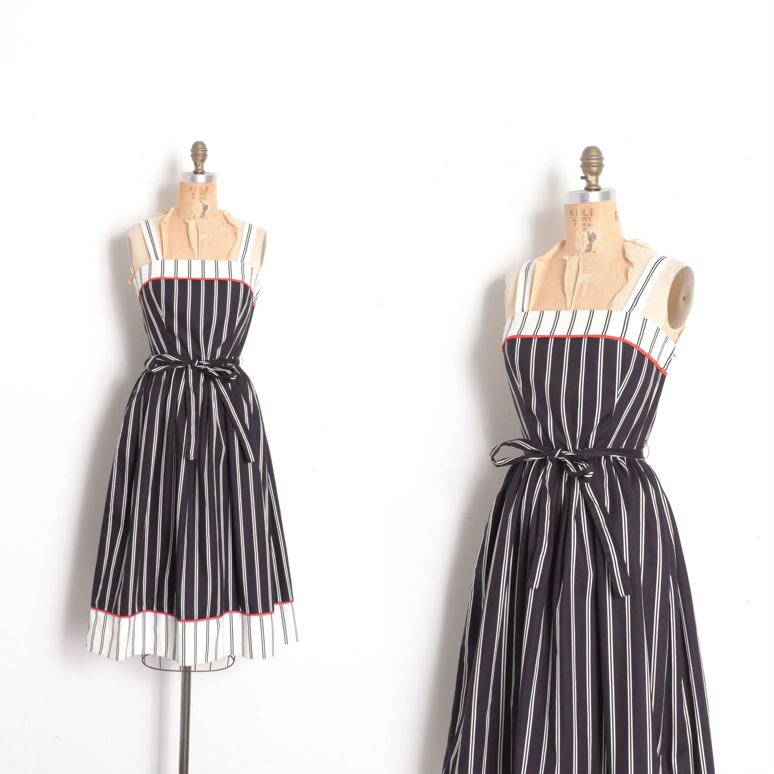1980s Lanz Originals Striped Dress-XS/S