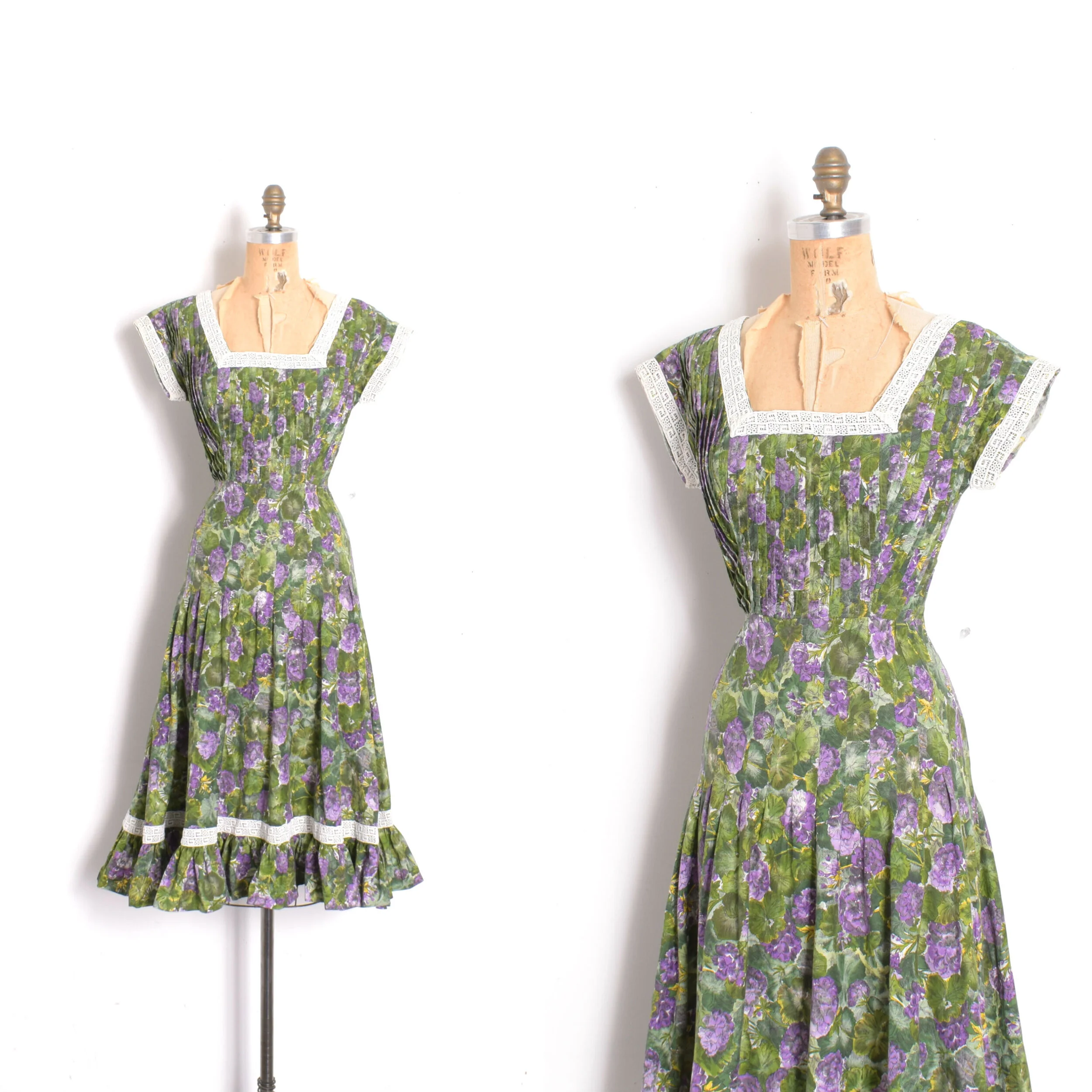 On layaway...1950s Miami Miss Geranium Print Cotton Dress-small