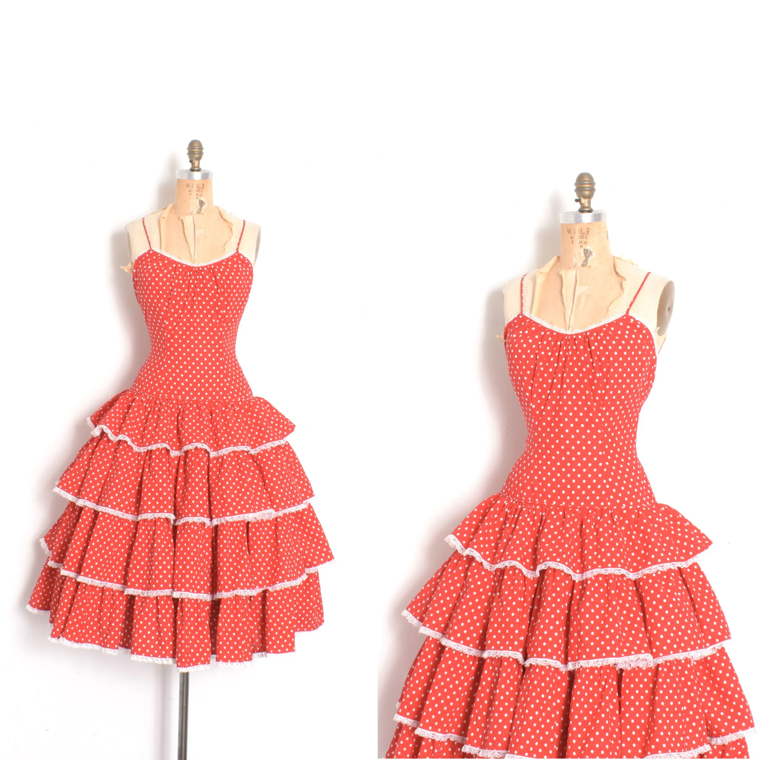 strapless open back dress Movie actress polka dot retro dress