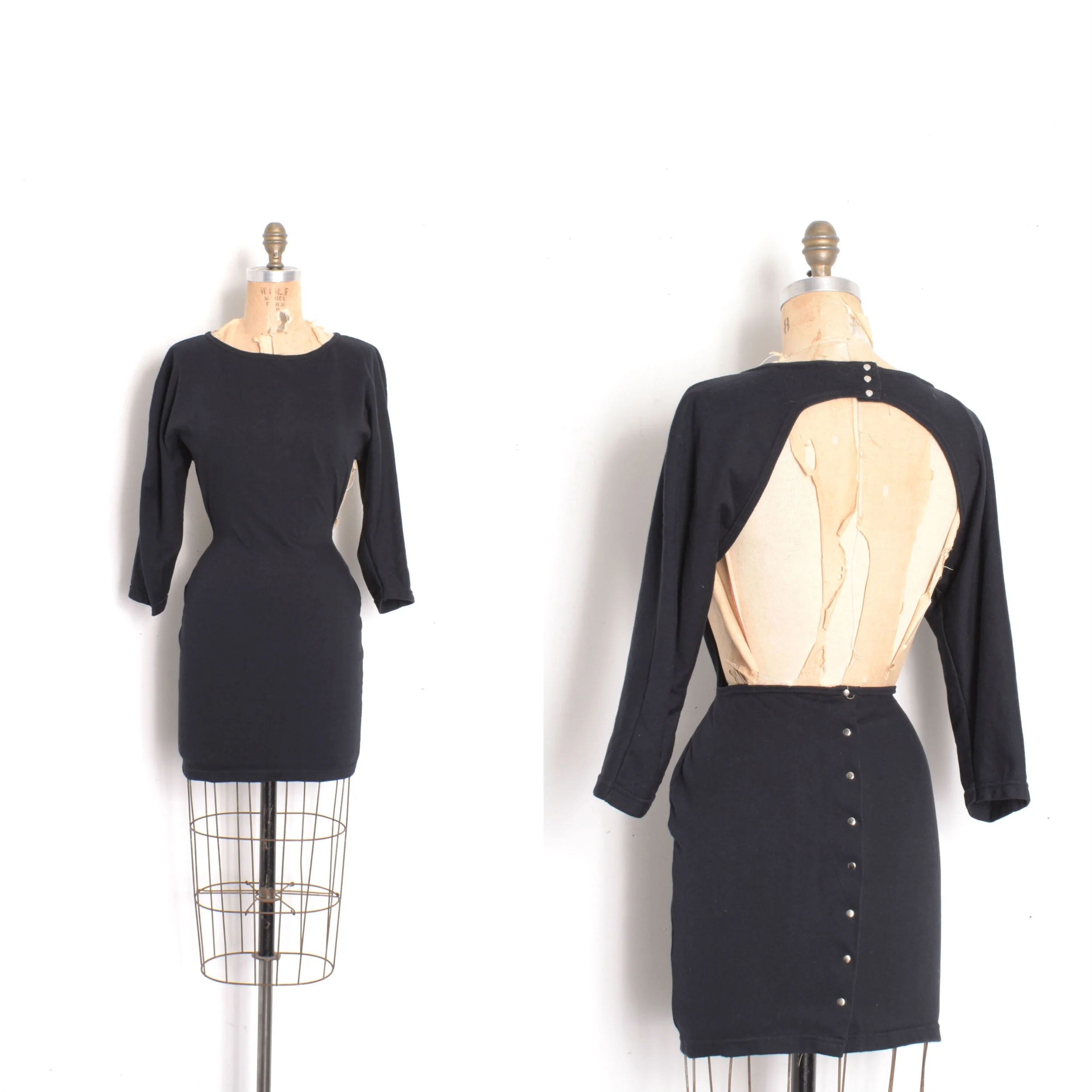'80s Open Back Mini Dress-small  La Poubelle Vintage